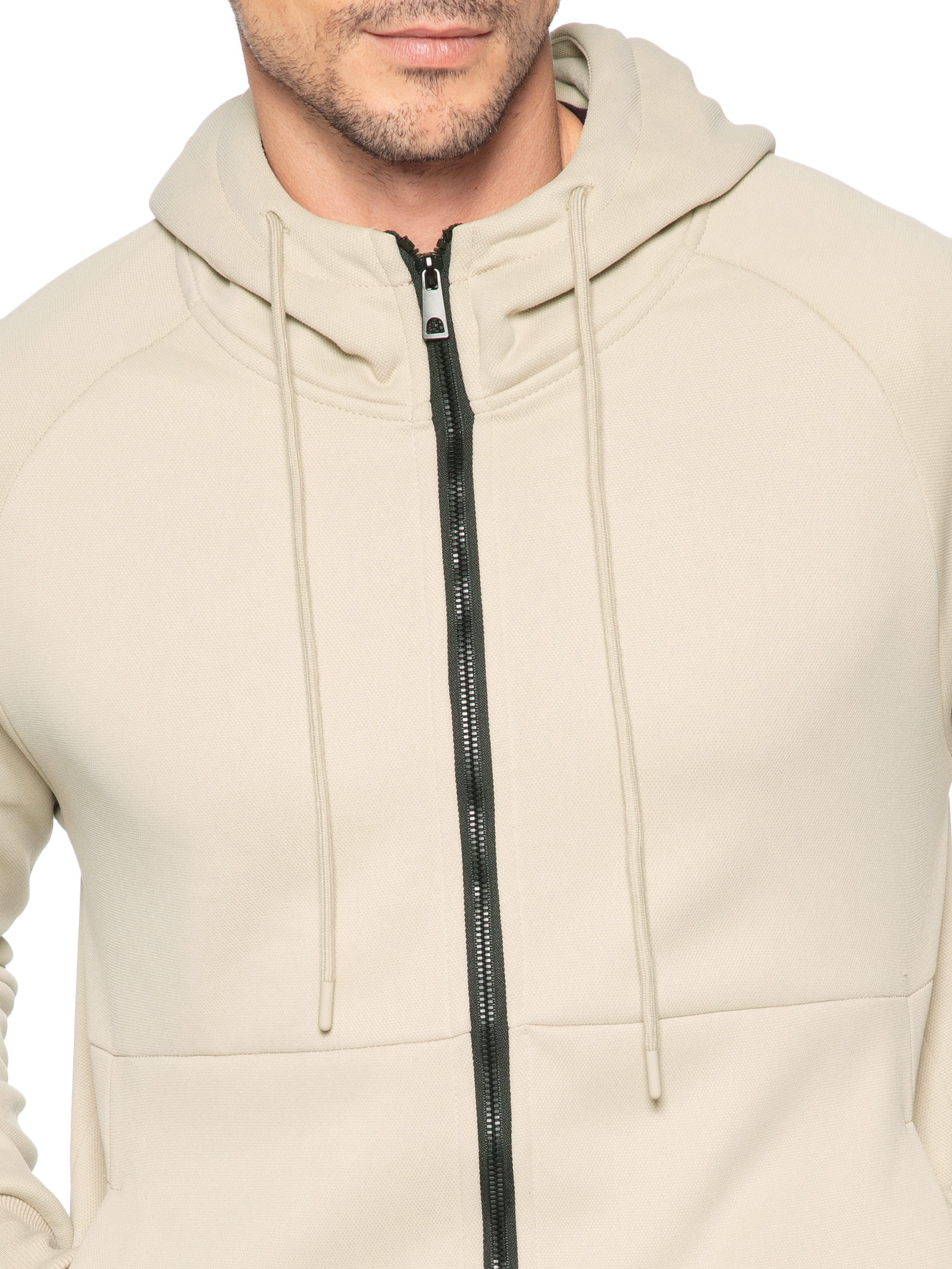 Conjunto Masculino Em Moletom Básico Bege Basiq Men