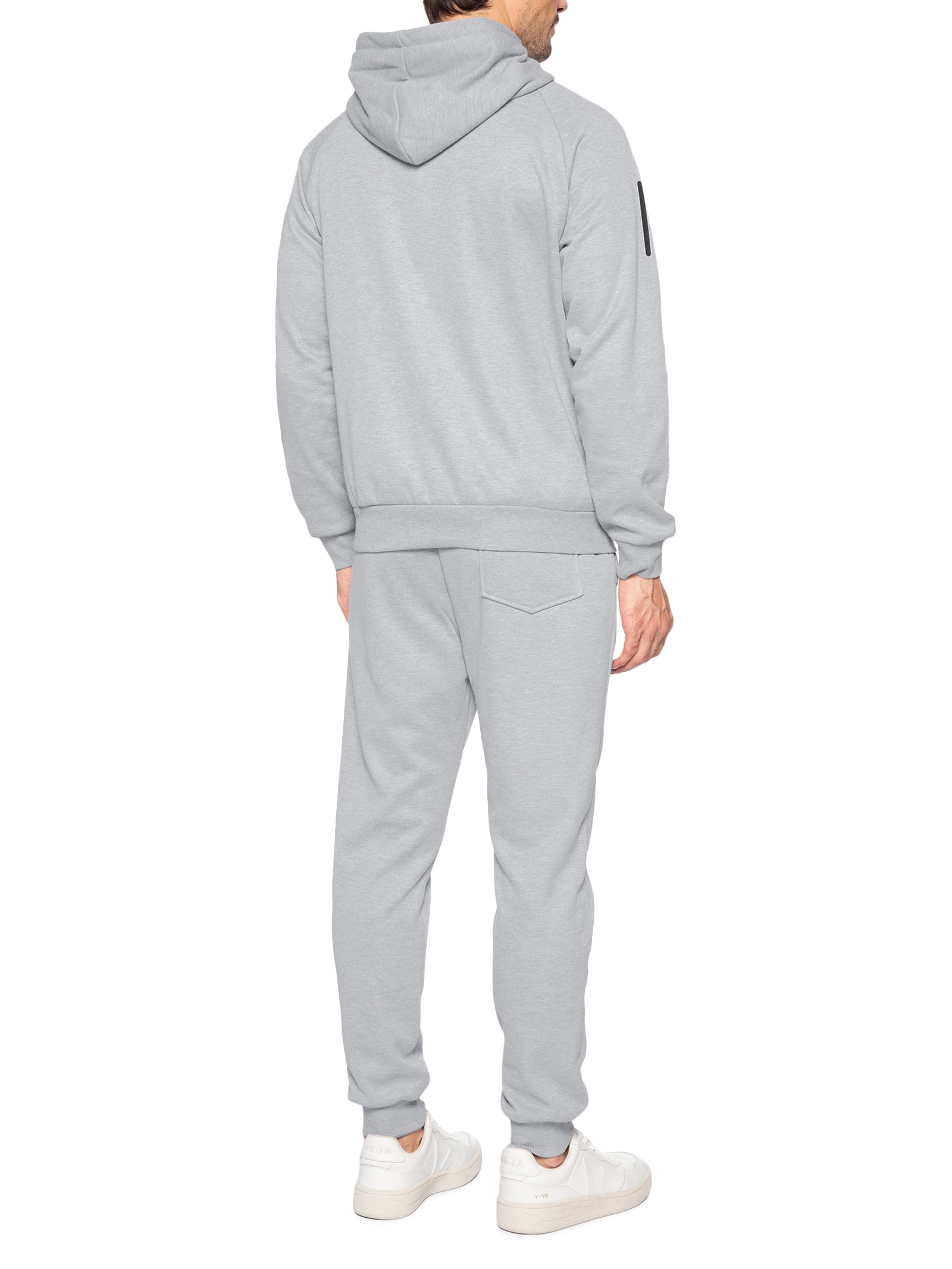 Conjunto Masculino Em Moletom Básico Cinza Basiq Men