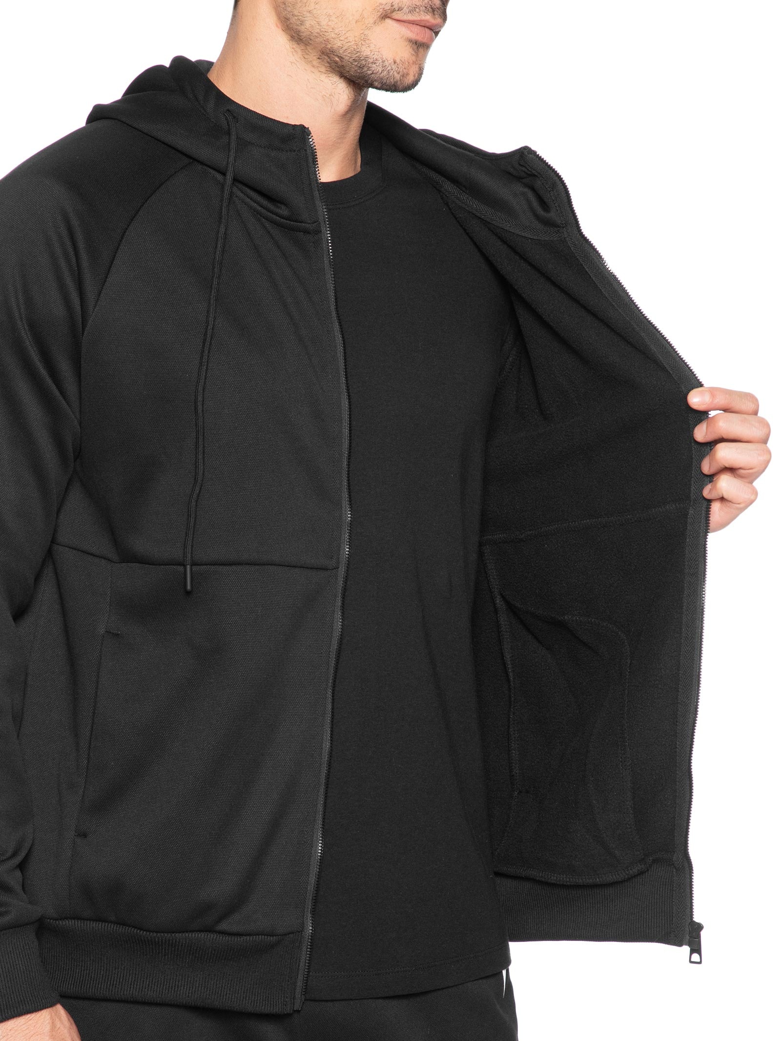 Conjunto Masculino Em Moletom Básico Preto Basiq Men