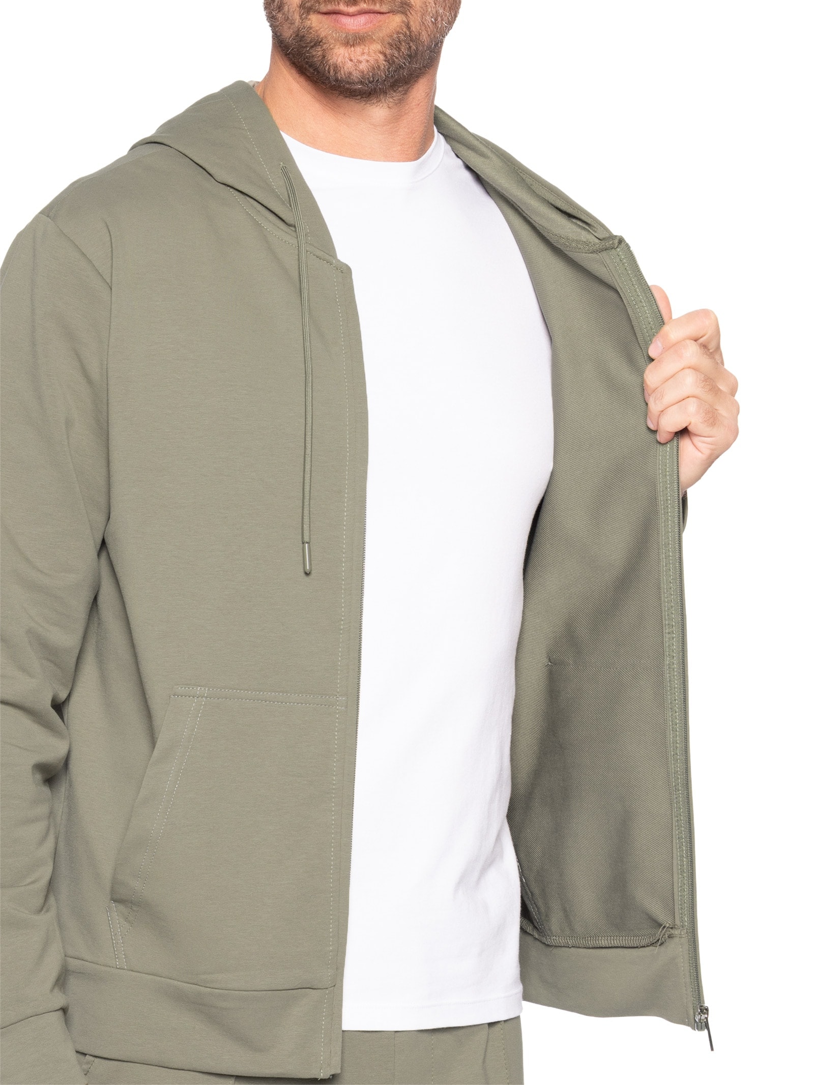 Conjunto Masculino Moletom Com Gorro Básico Verde Basiq Men