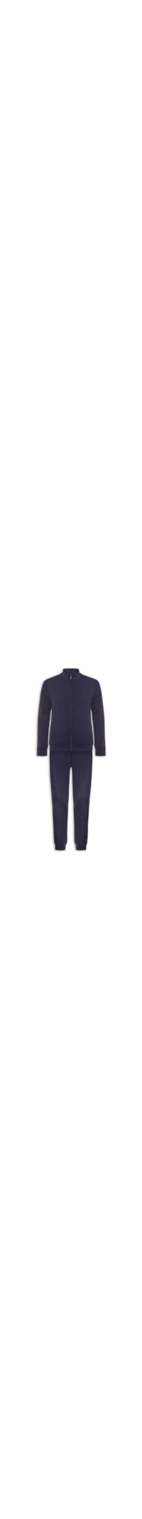 Conjunto Masculino Moletom Com Zíper Sem Capuz - Azul