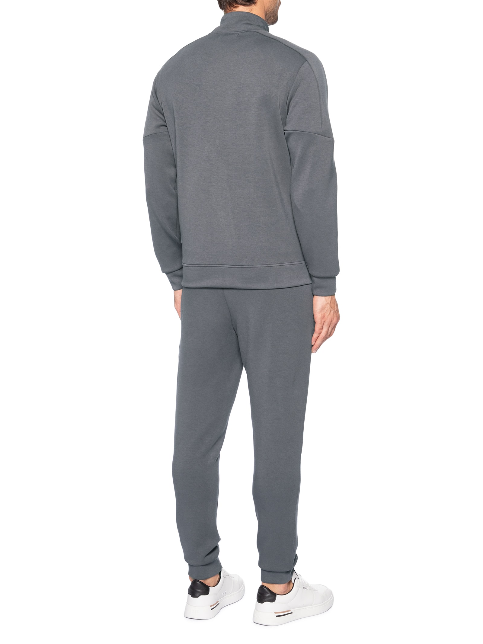 Conjunto Masculino Moletom Com Zíper Sem Gorro Cinza '2 Essential