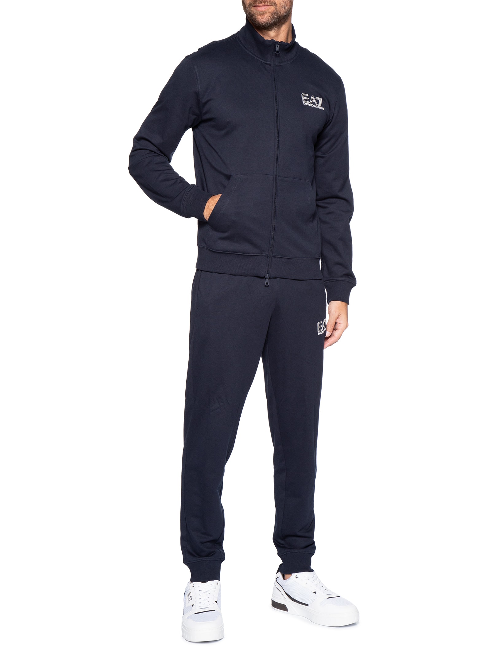 Conjunto Masculino Moletom Train Visibility Azul Ea7 Emporio Armani