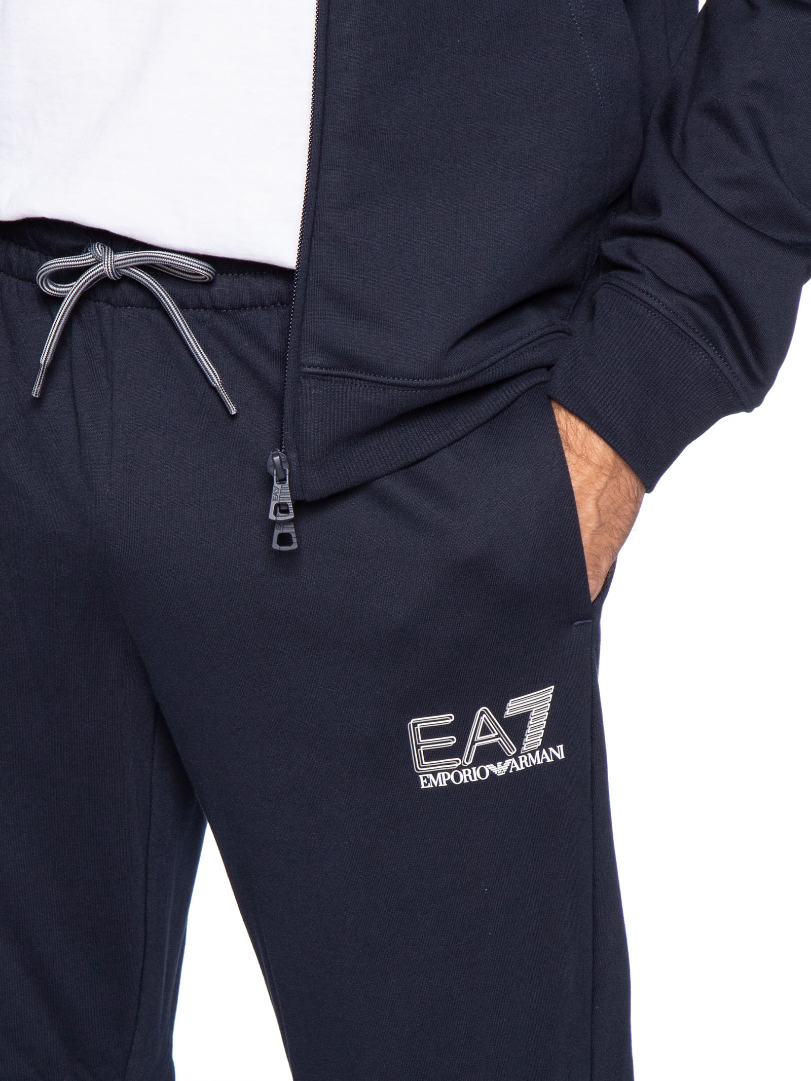 Conjunto Masculino Moletom Train Visibility Azul Ea7 Emporio Armani