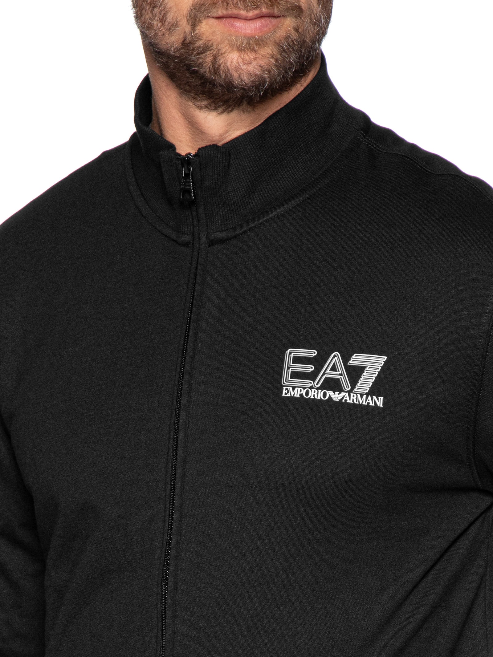 Conjunto Masculino Moletom Train Visibility Preto Ea7 Emporio Armani