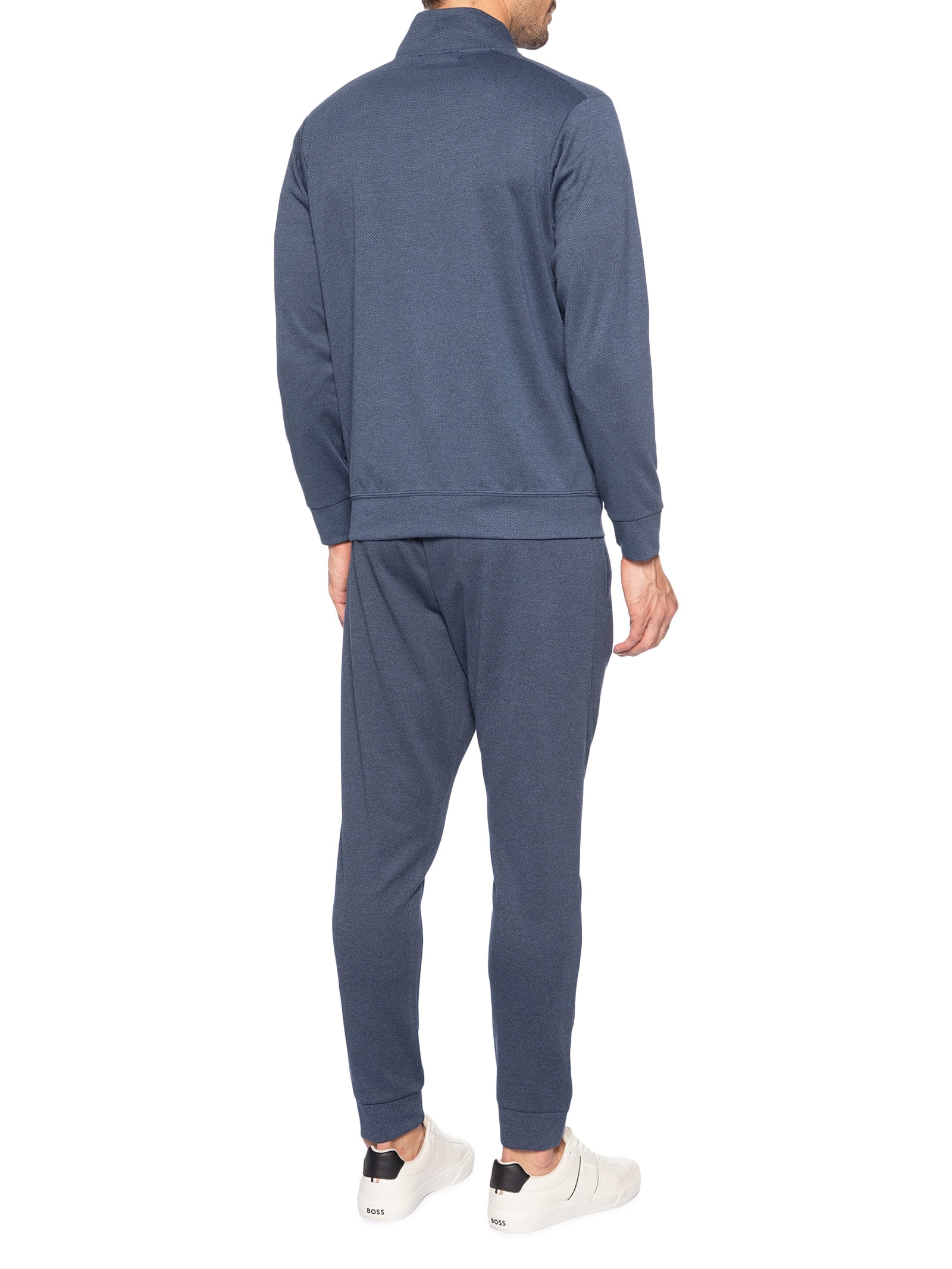 Conjunto Masculino Moletom Zíper Sem Gorro Azul '2 Essential
