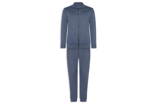 Conjunto Masculino Moletom Zíper Sem Gorro - Azul