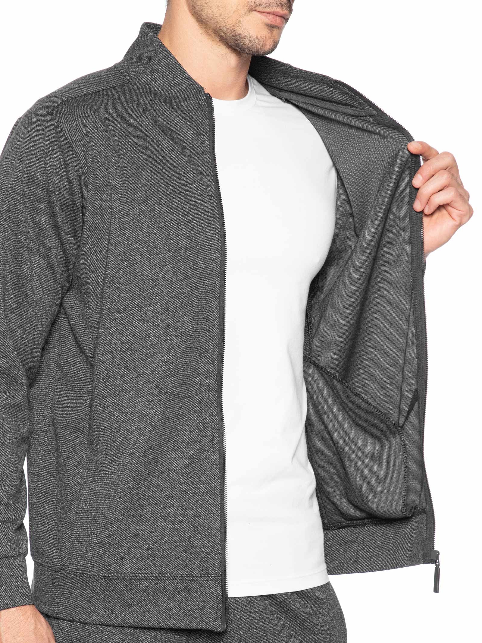 Conjunto Masculino Moletom Zíper Sem Gorro Preto '2 Essential