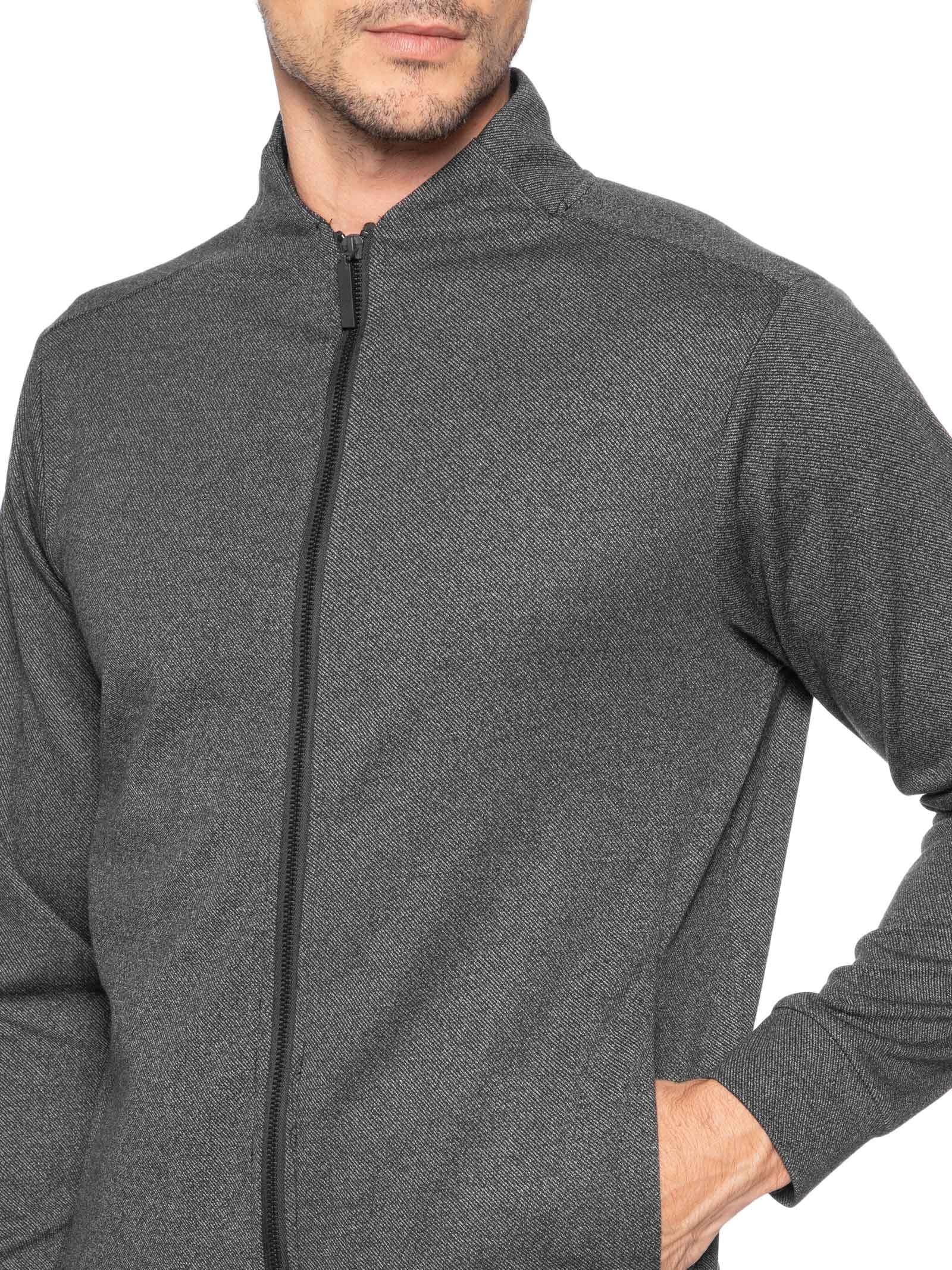 Conjunto Masculino Moletom Zíper Sem Gorro Preto '2 Essential