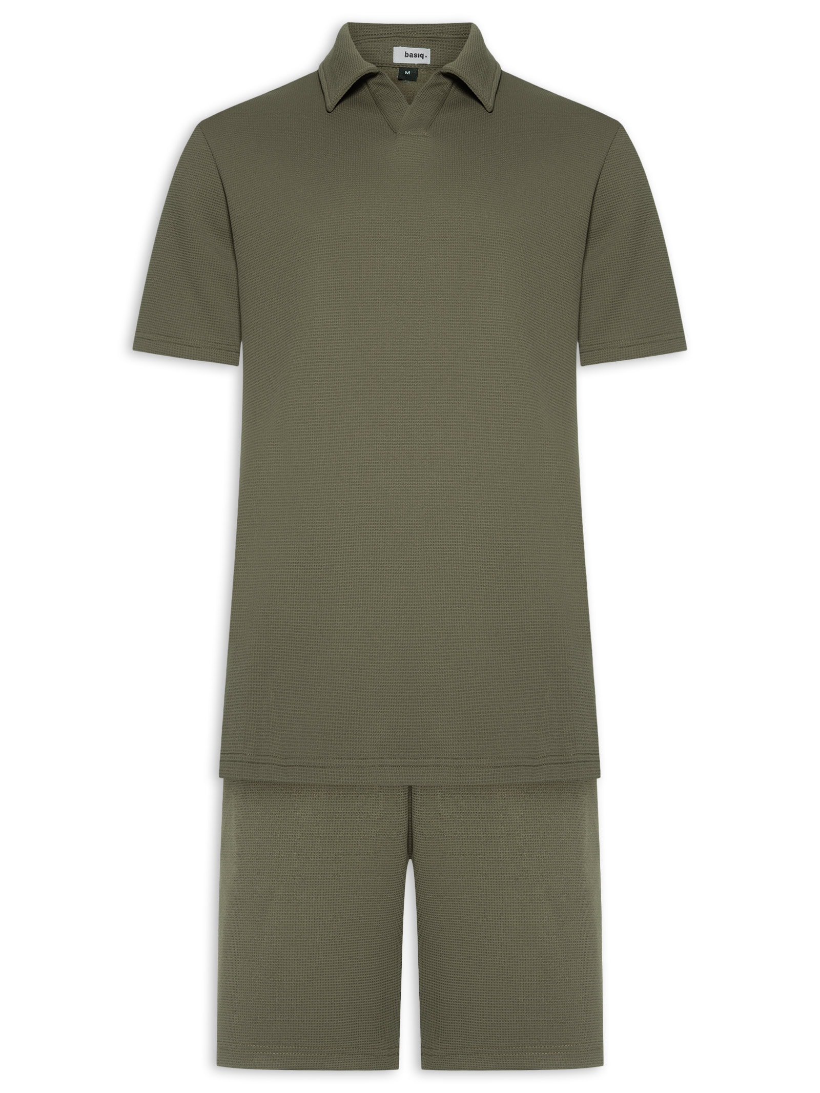Conjunto Masculino Polo E Bermuda Verde Basiq Men