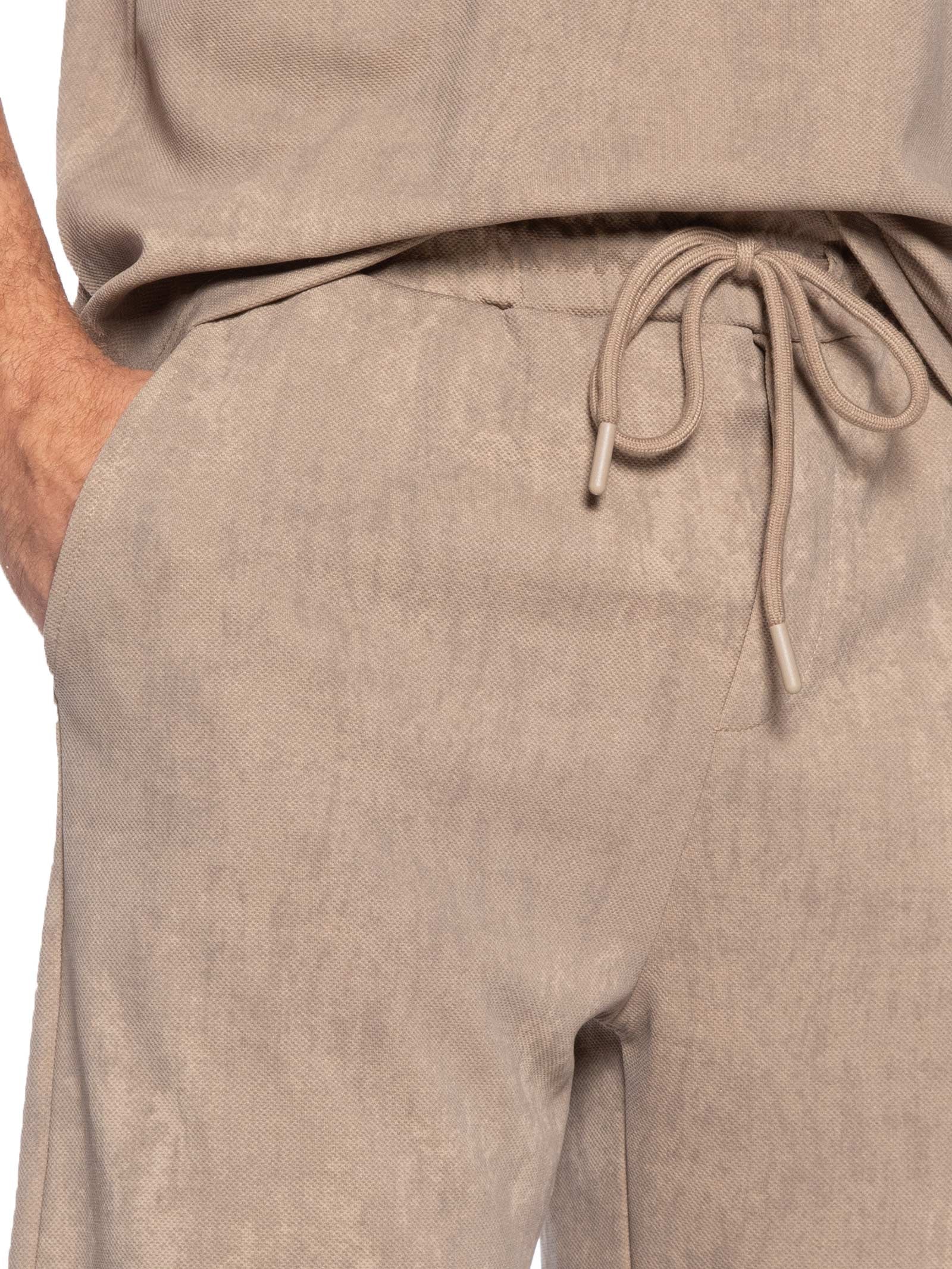 Conjunto Masculino Short E Camiseta Bege Basiq Men