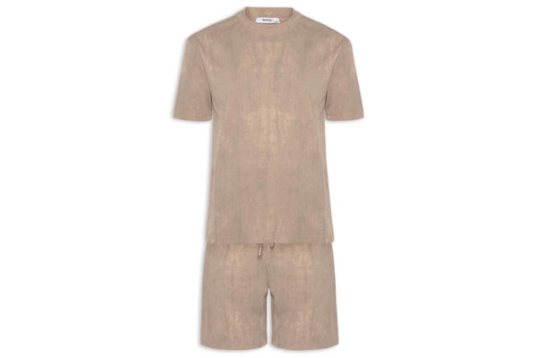 Conjunto Masculino Short E Camiseta - Bege