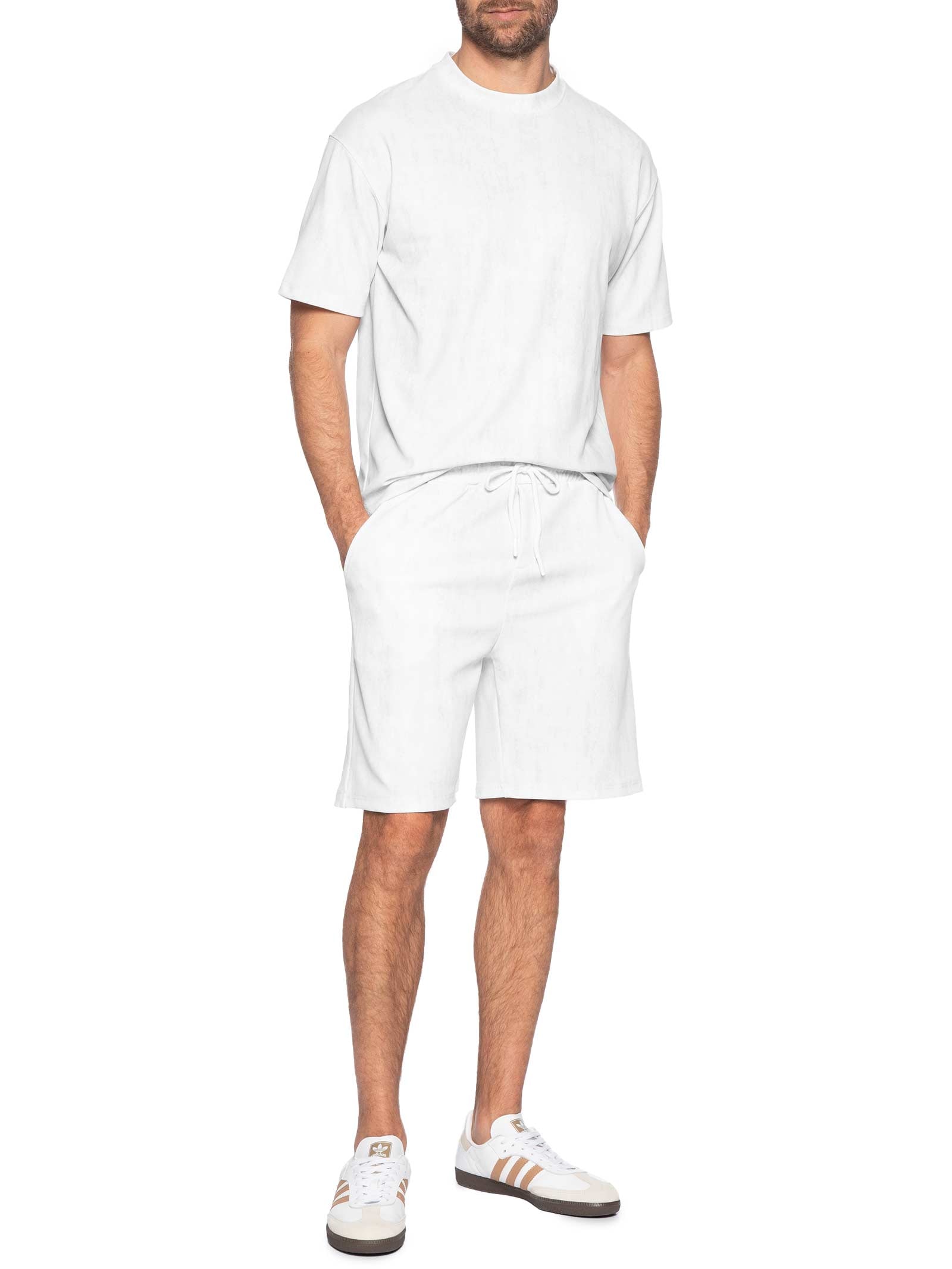 Conjunto Masculino Short E Camiseta Branco Basiq Men