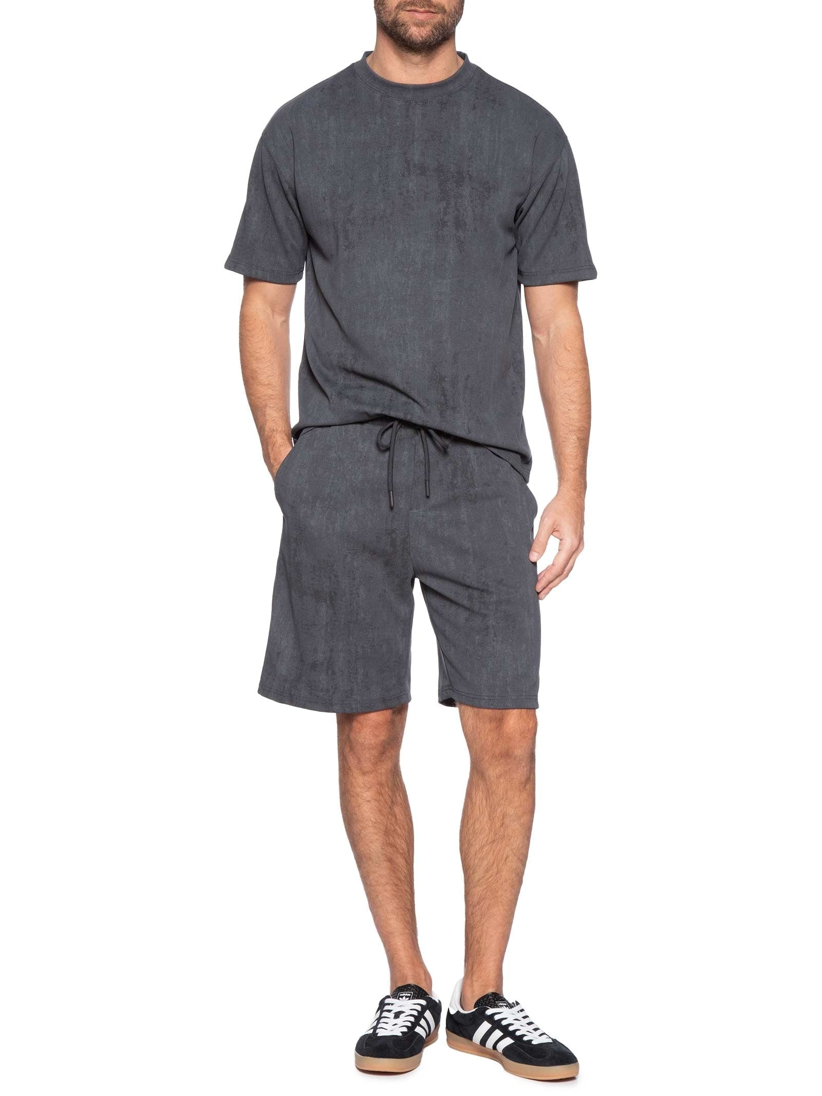 Conjunto Masculino Short E Camiseta Cinza Basiq Men