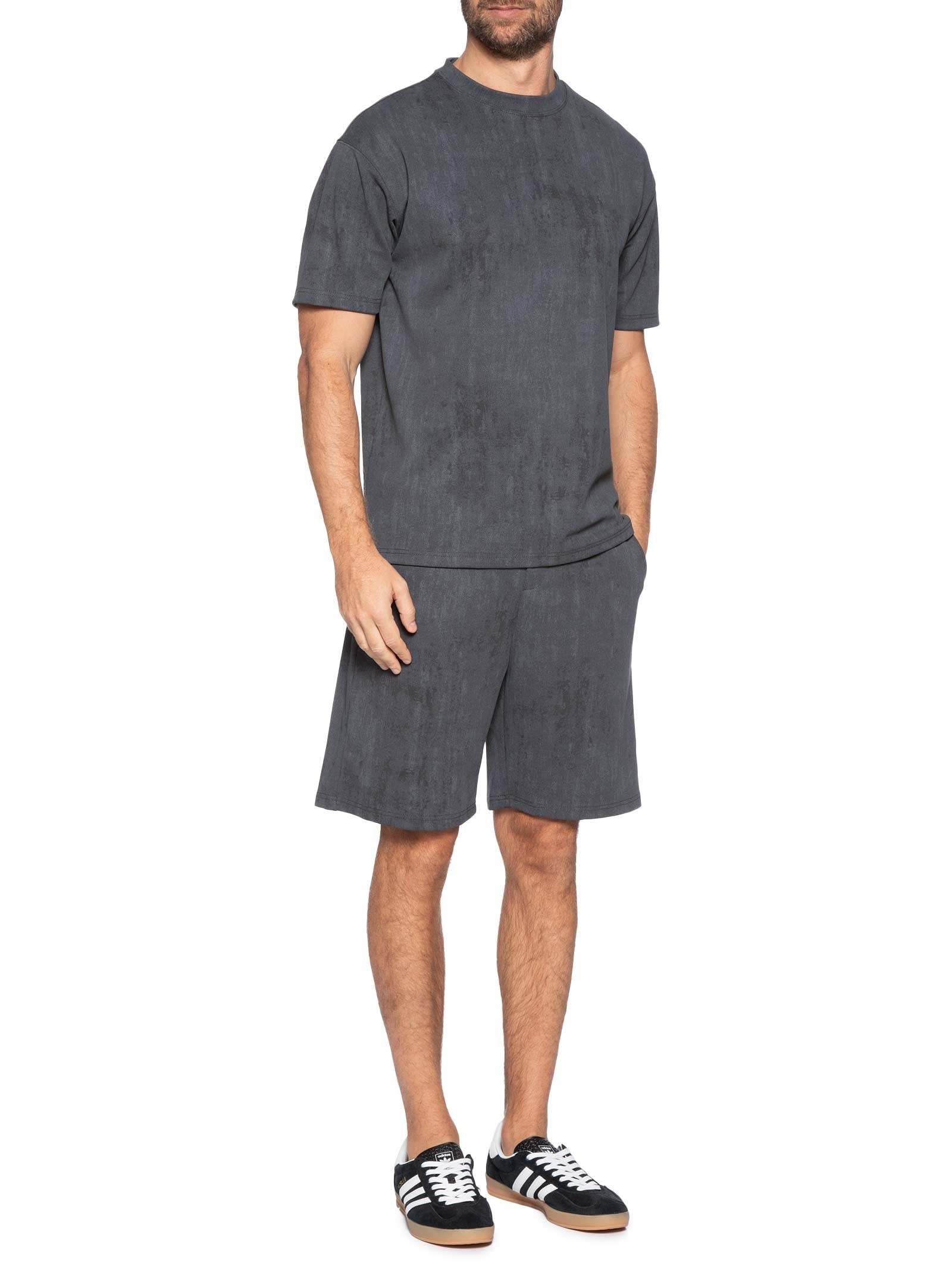 Conjunto Masculino Short E Camiseta Cinza Basiq Men