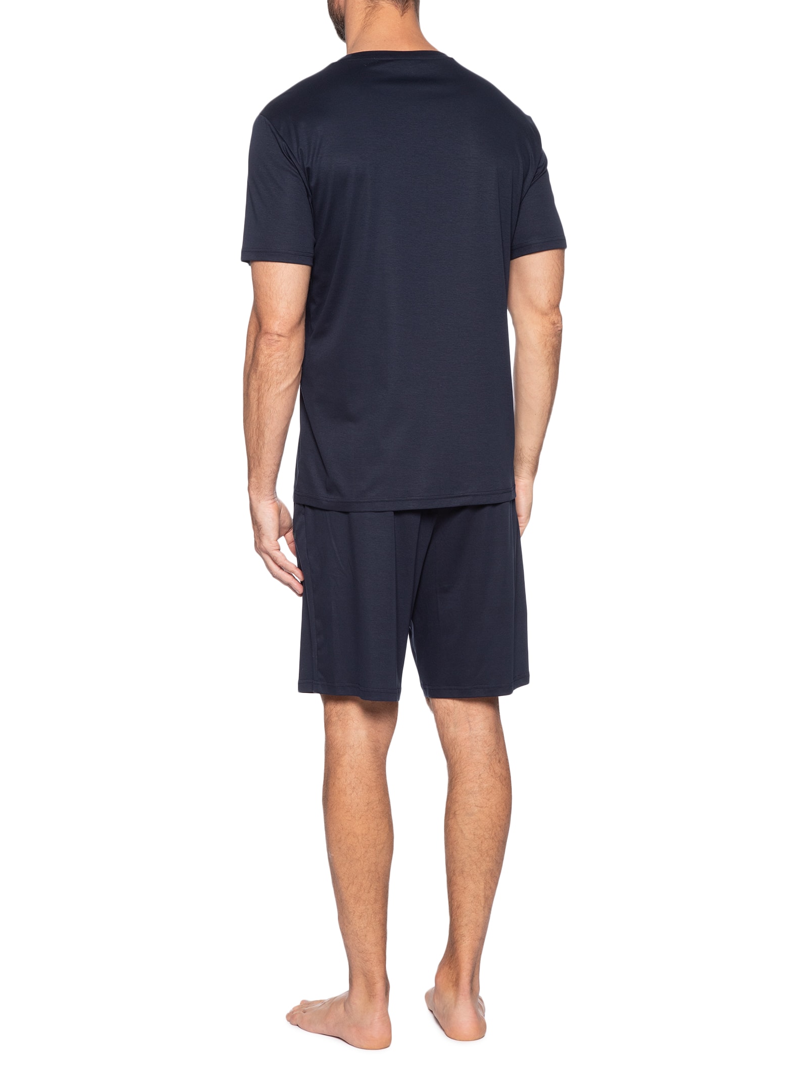 Conjunto Masculino Sleepwear Malha Curto Azul Emporio Armani Bodywear