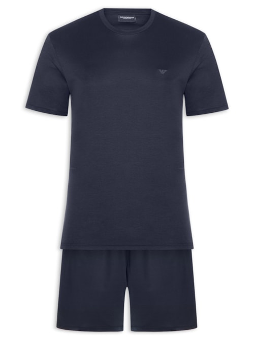 Conjunto Masculino Sleepwear Malha Curto – Azul