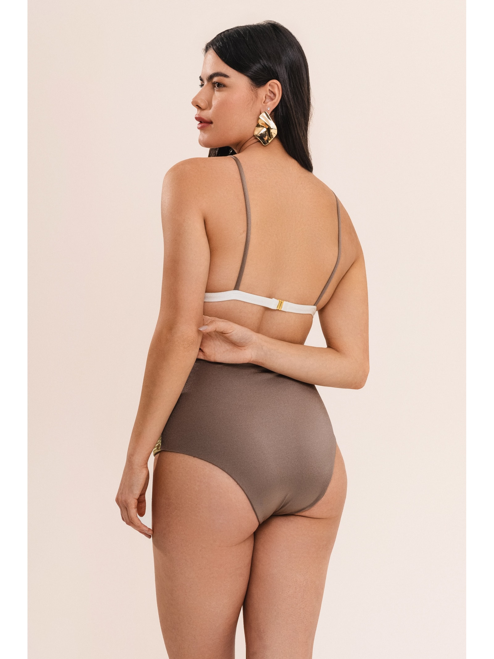 Conjunto Top Triângulo E Calcinha Hot Pant Maat Pistache Suntime