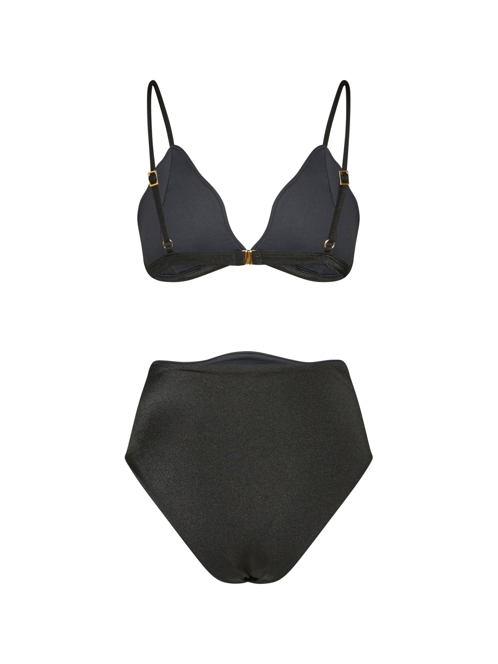 Conjunto Top Triângulo E Calcinha Maxi Maat  Preto Suntime