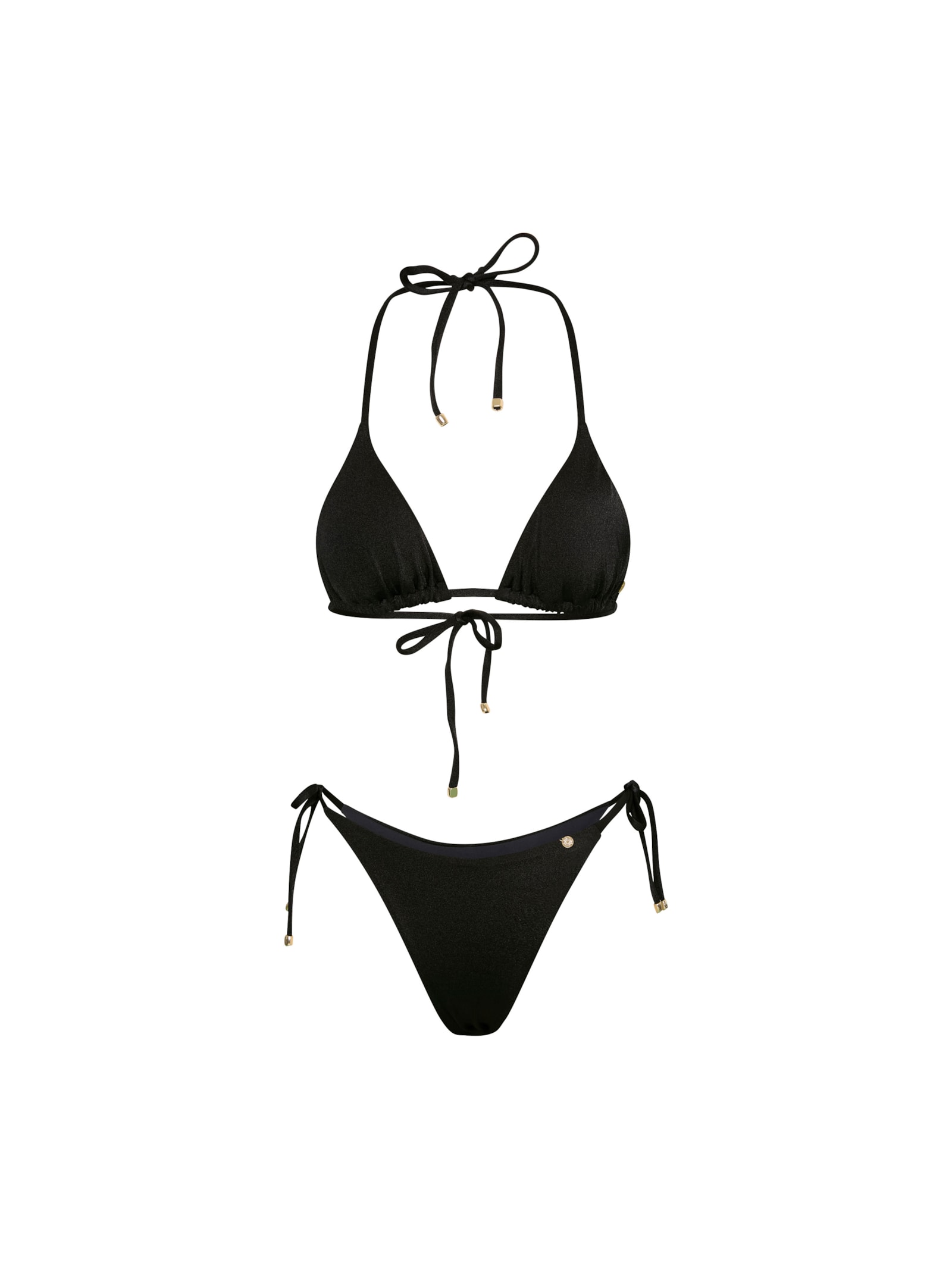 Conjunto Top Triângulo e Calcinha String Sophia Basic Preto Suntime