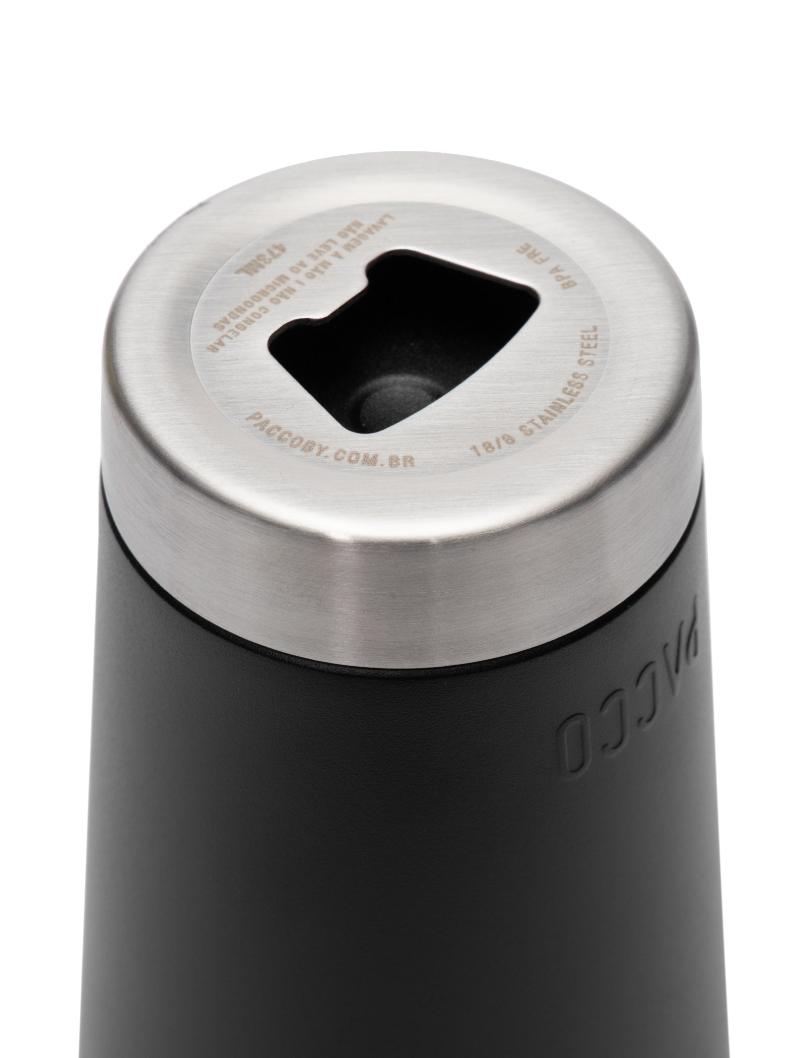 Copo Beer Em Aço Inox 473ml Pacco By Preto Pacco