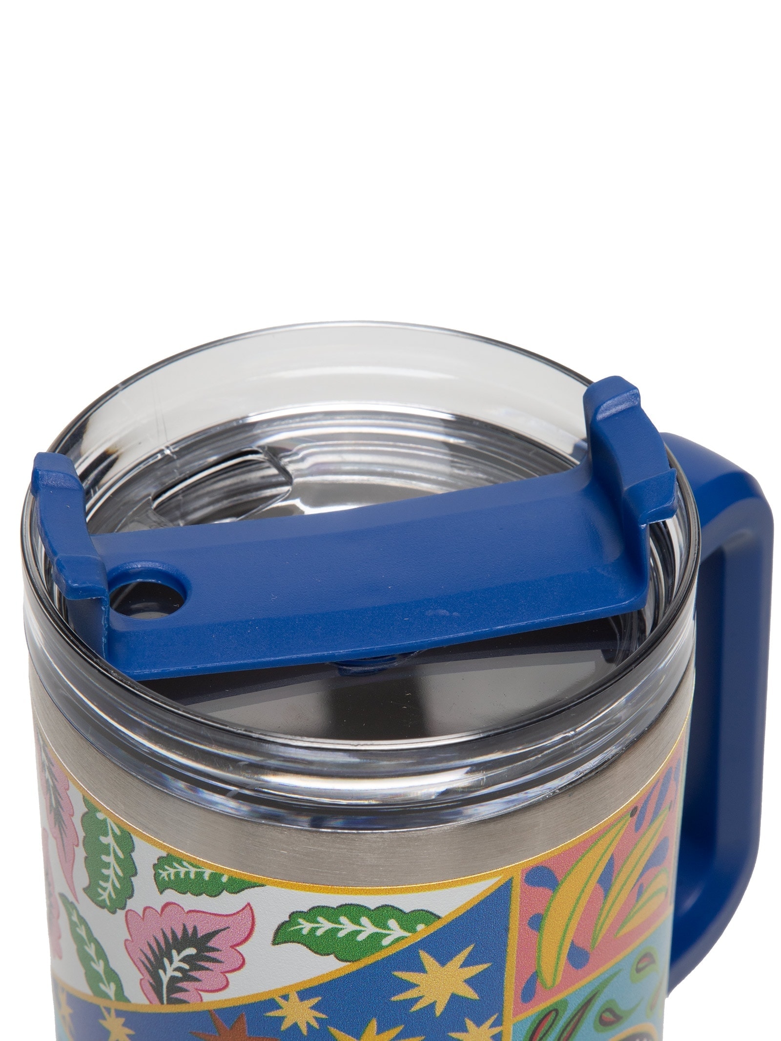 Copo Feminino Térmico Estampa Tropical 1200ml Azul Market 33