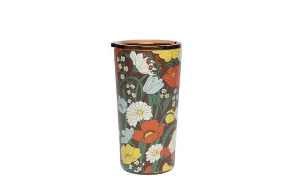 Copo Glub Floral Bucólico - Marrom