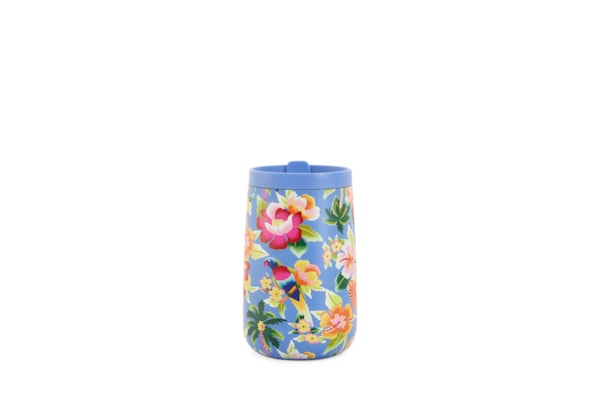 Copo Que Sede 500ML Floral Hawaiano - Azul