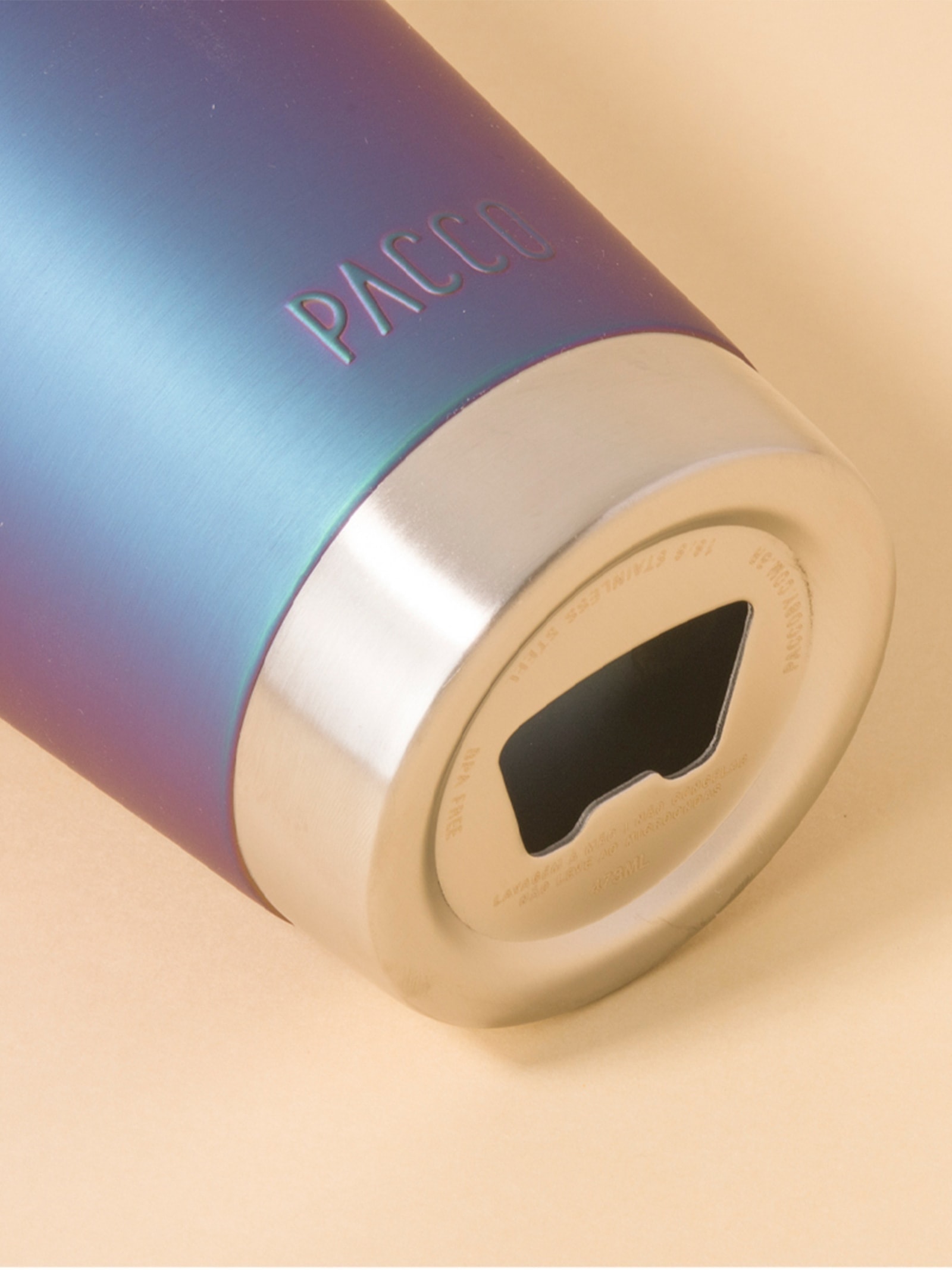 Copo Térmico Em Inox Beercup Com Abridor Roxo Pacco