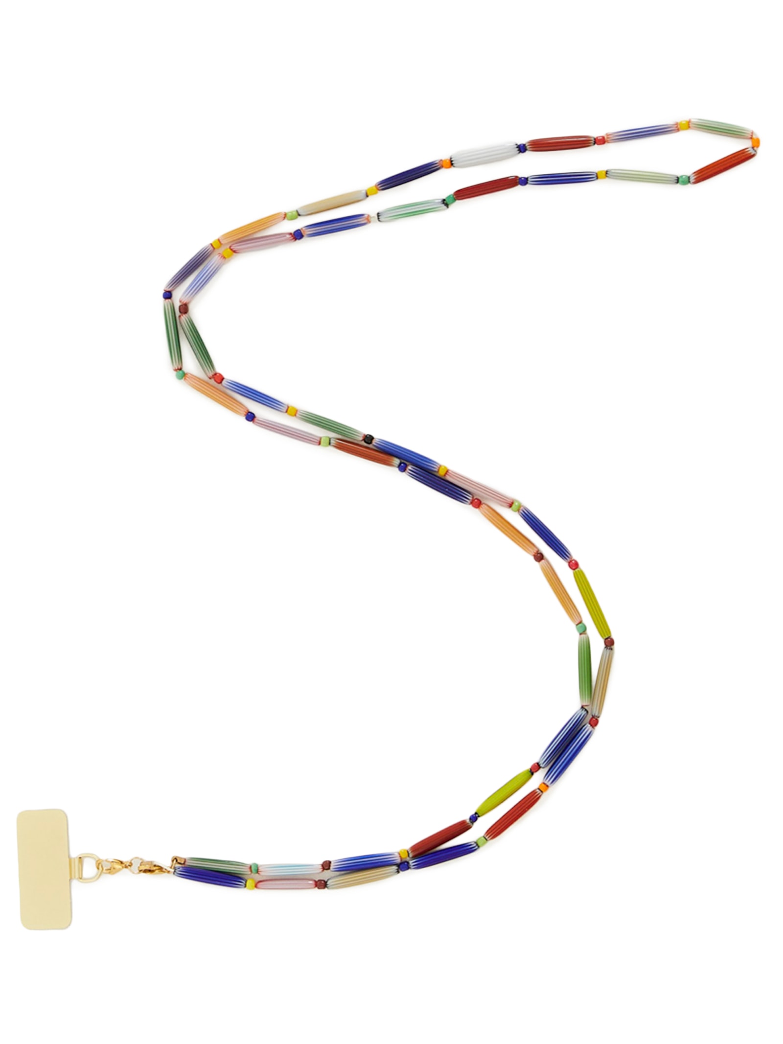 Corda De Celular Miçanga Comprida Azul Farm Etc