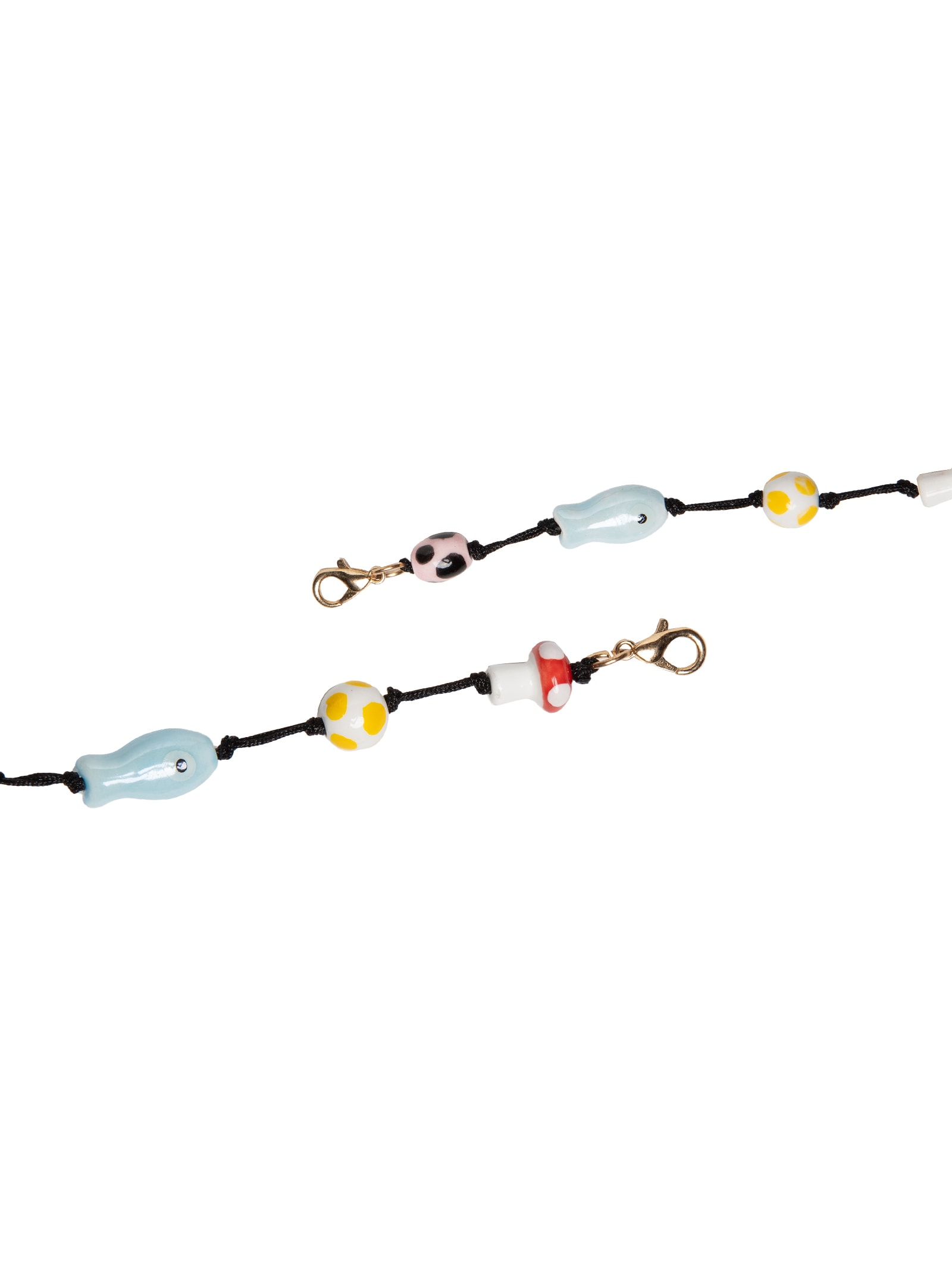 Corda De Celular Miçanga Ícones Multi Preto Farm Etc