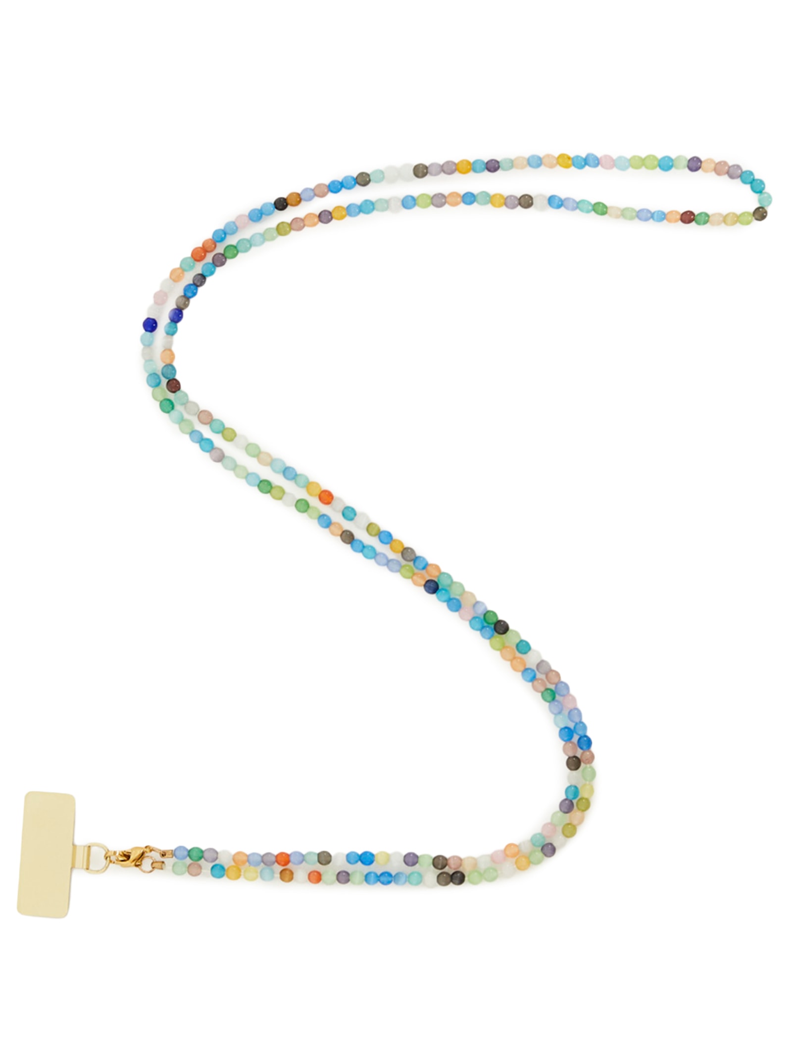 Corda De Celular Miçanga Multicolorida Azul Farm Etc