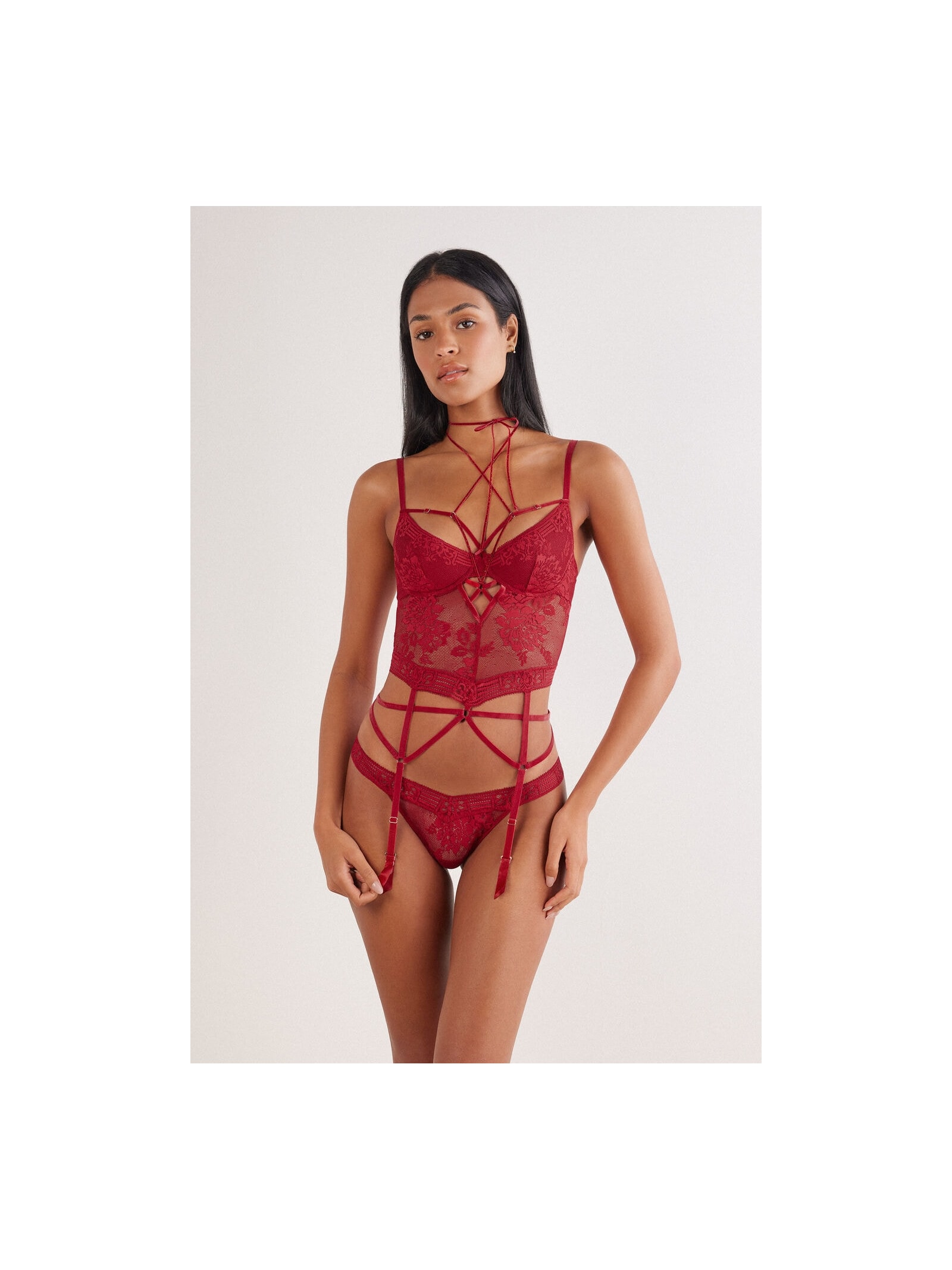 Corpete Com Cinta-Liga La Femme Fatale Vermelho Intimissimi