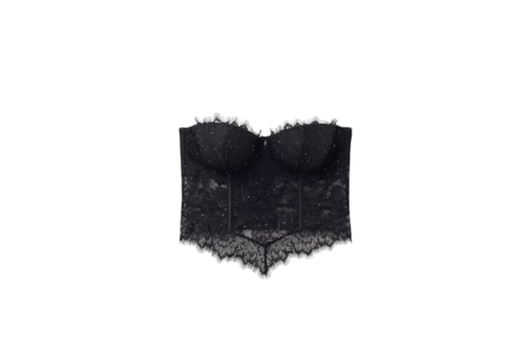 Corpete Tomara Que Caia Giada Glimmer Of Pleasure - Preto