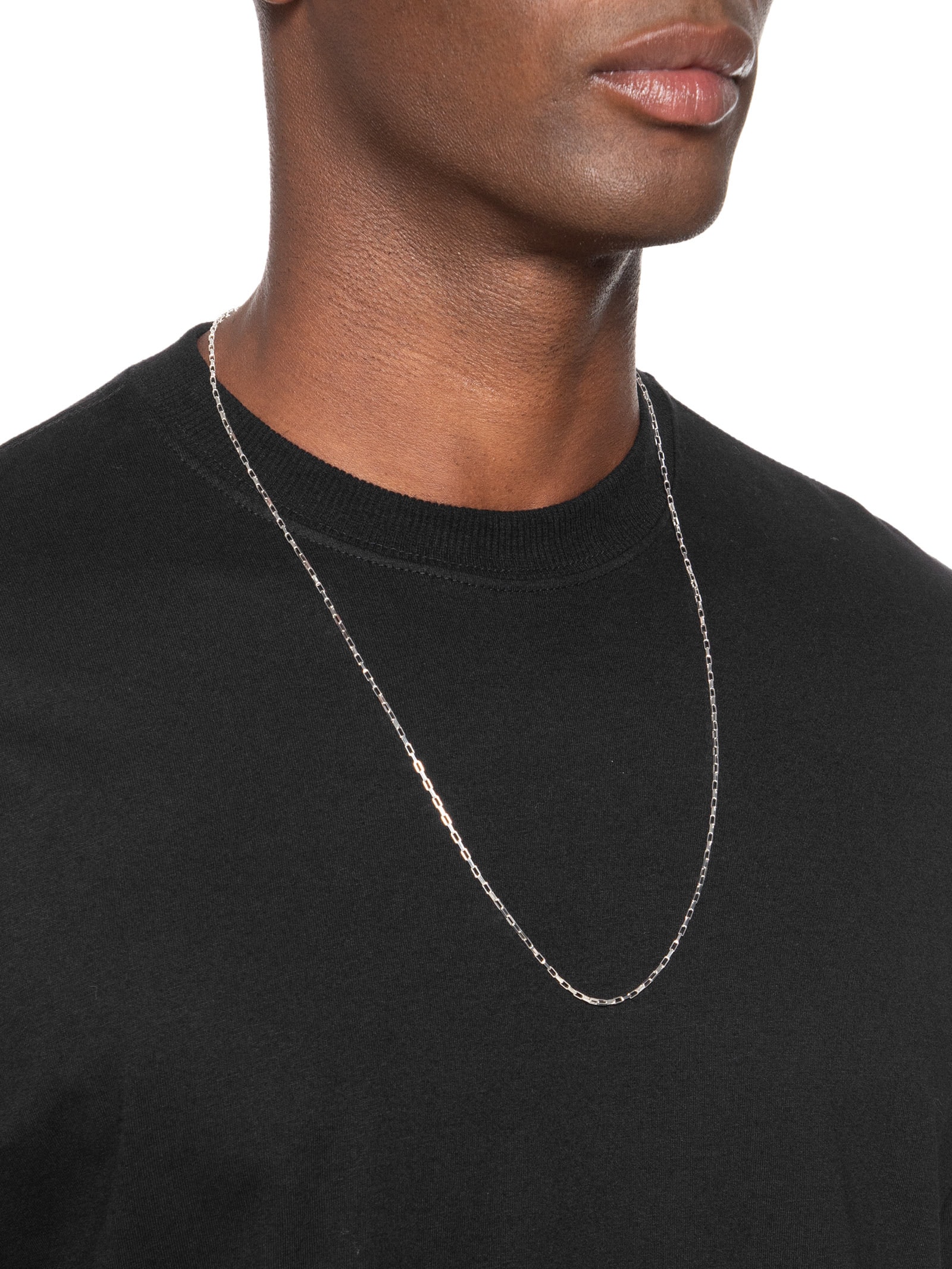 Corrente Masculina Tijolinho Prateado Key Design