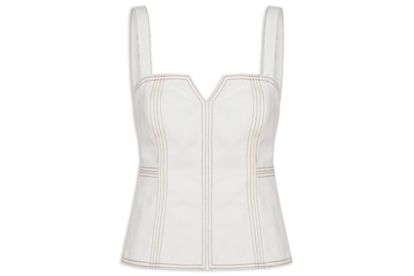 Corselet Feminino Sarja Pespontos - Branco