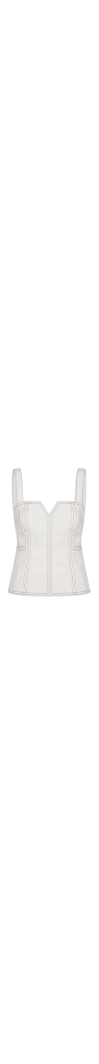 Corselet Feminino Sarja Pespontos - Branco