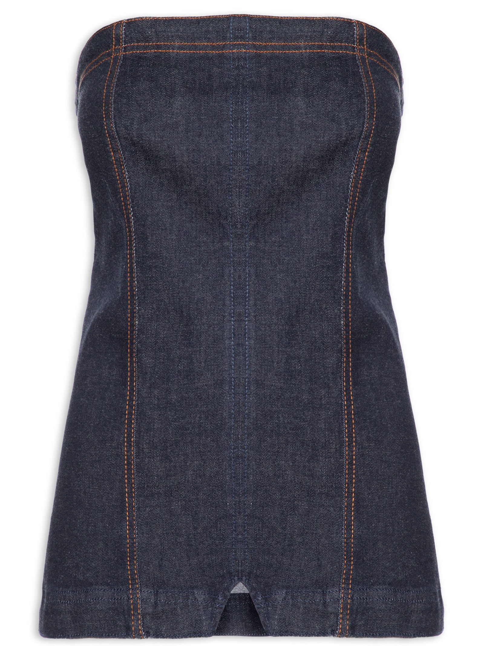 Corselet Jeans Alfaiataria Confort Azul Dress To