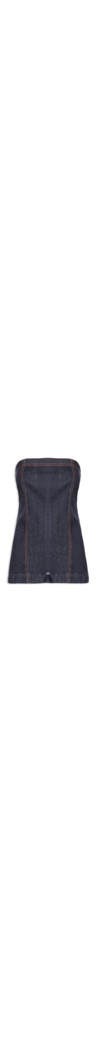 Corselet Jeans Alfaiataria Confort - Azul