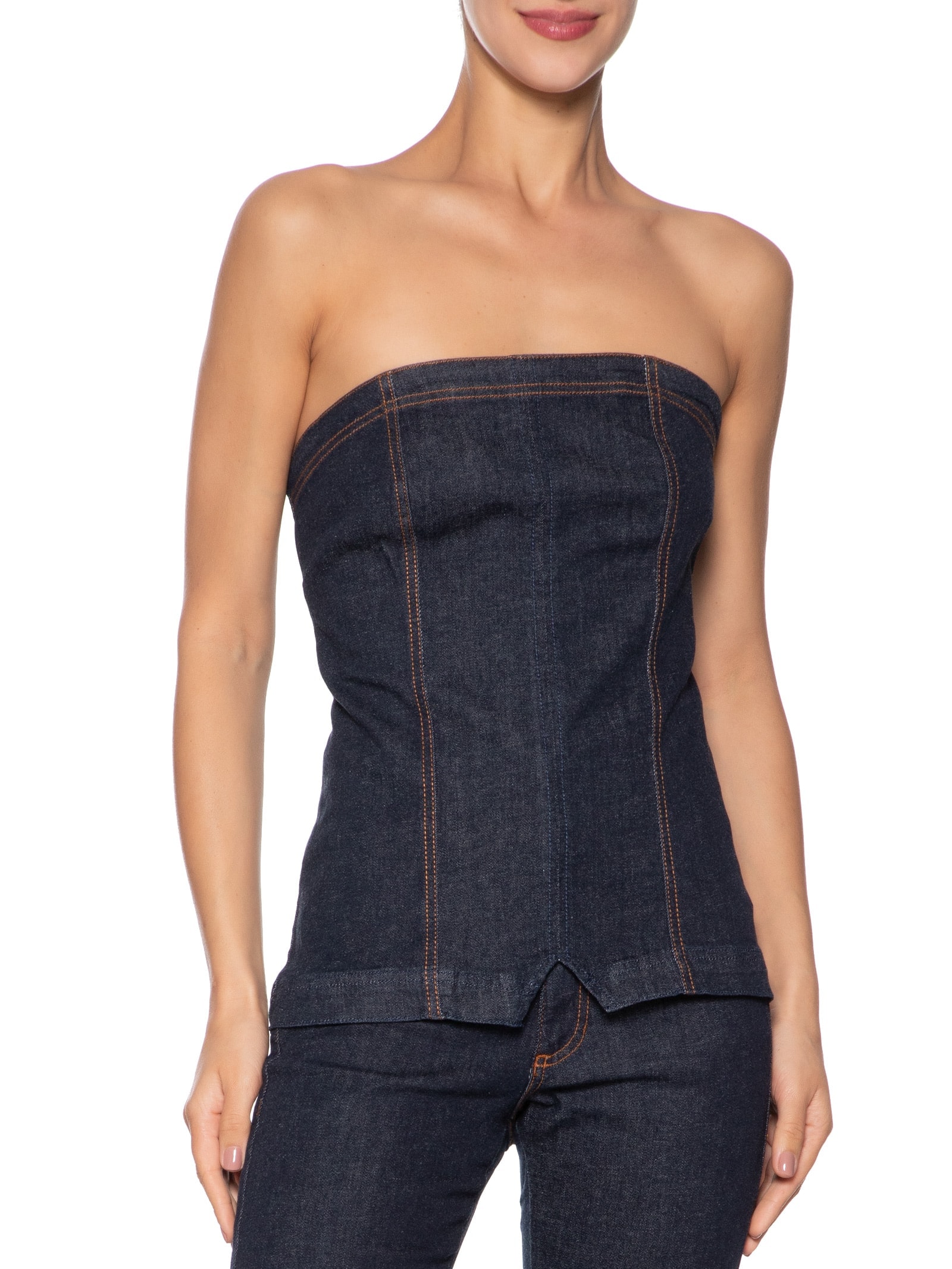 Corselet Jeans Alfaiataria Confort Azul Dress To