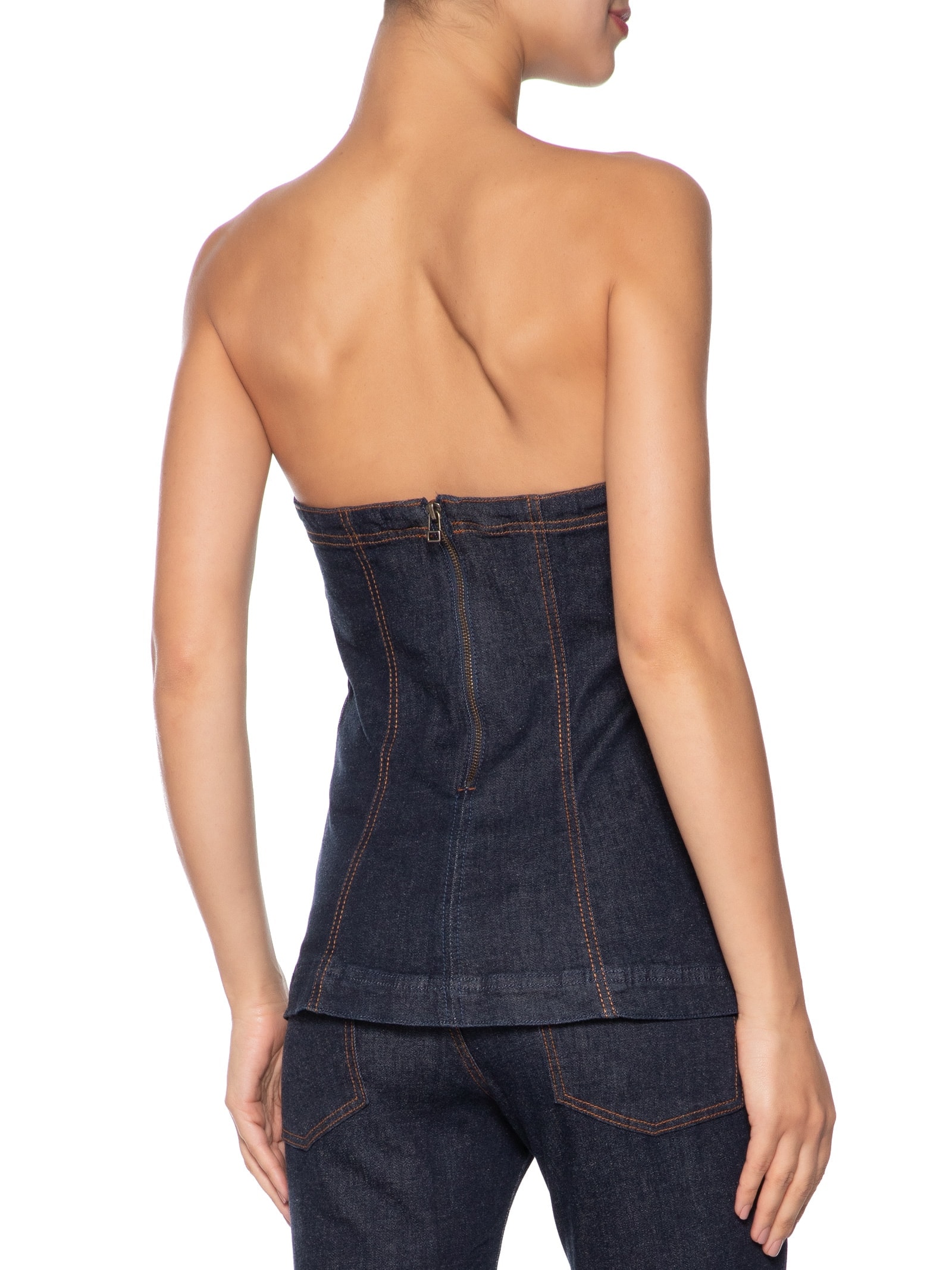 Corselet Jeans Alfaiataria Confort Azul Dress To