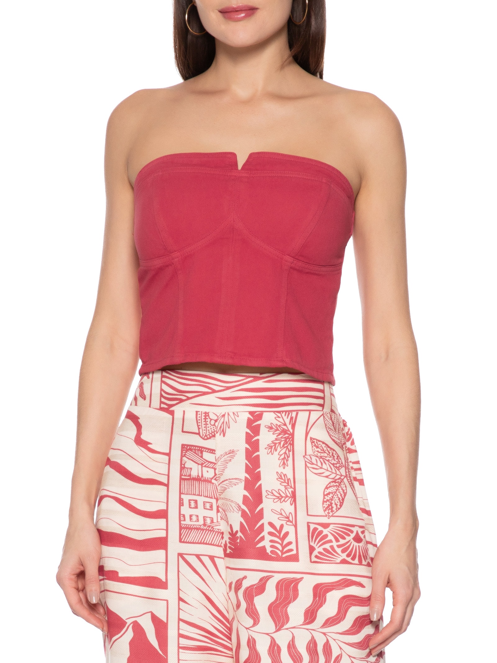 Corselet Liso Vermelho Cacay