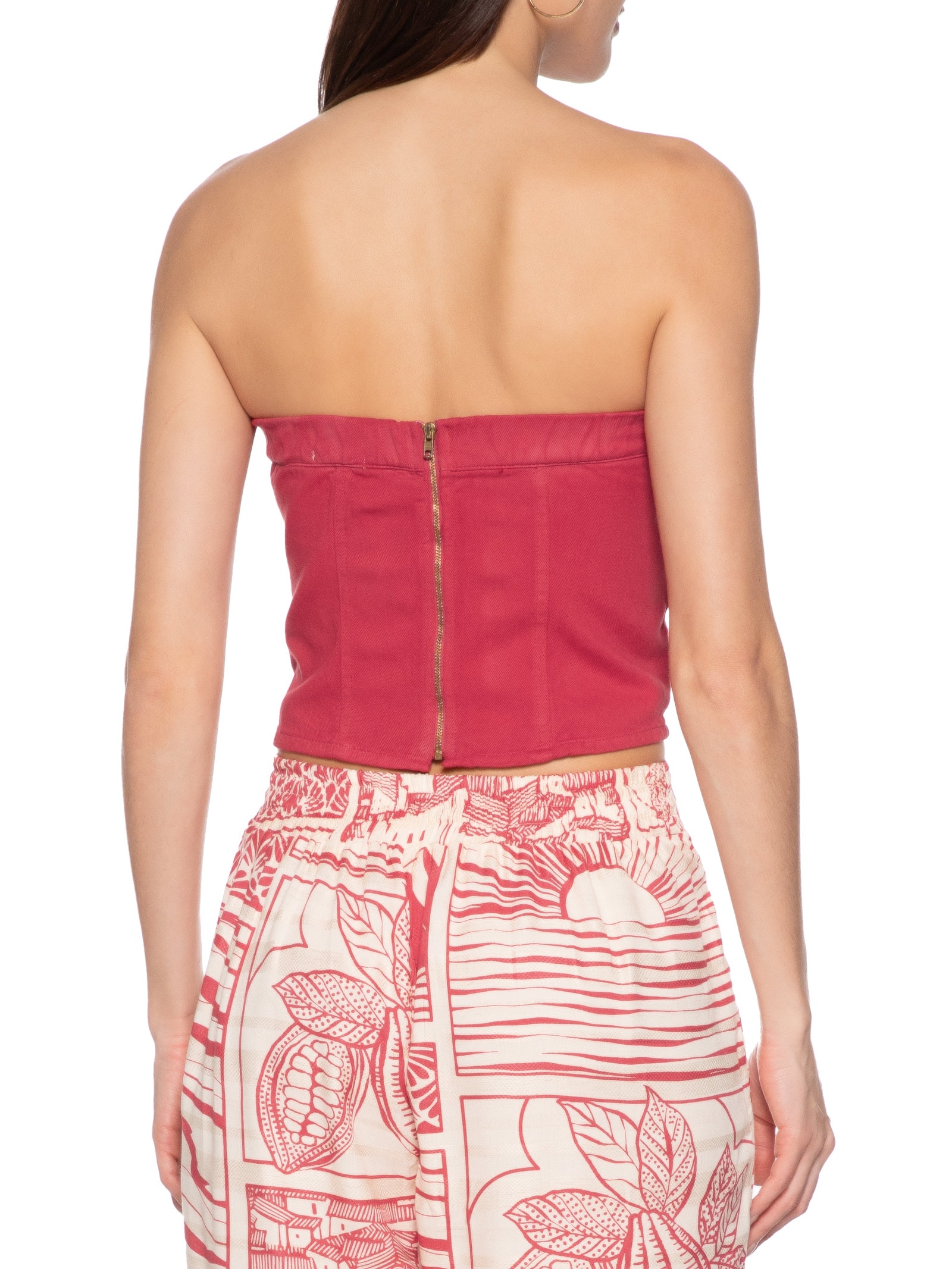 Corselet Liso Vermelho Cacay