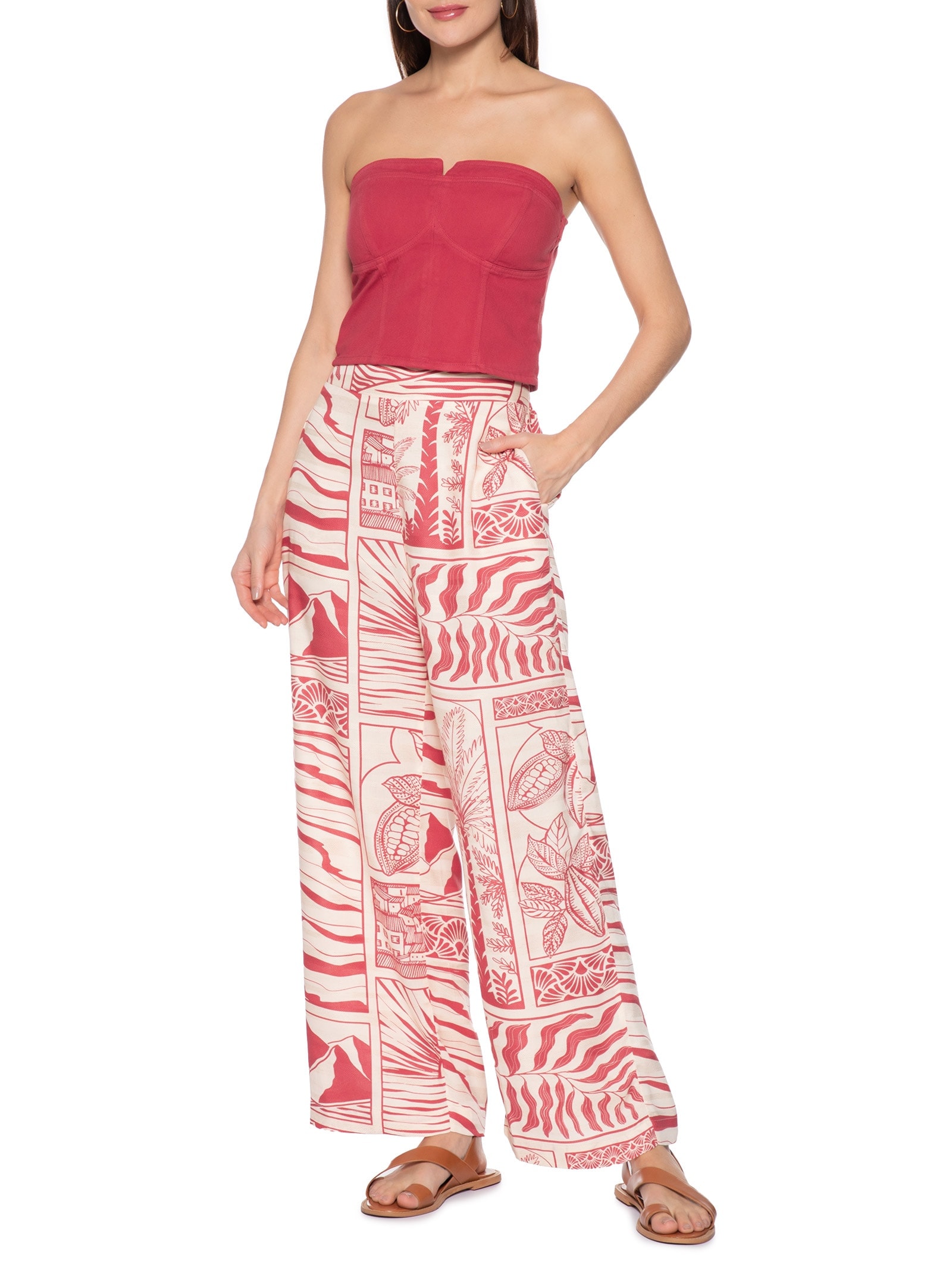 Corselet Liso Vermelho Cacay
