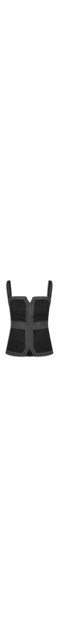 Corselet Sarja Pespontos - Preto