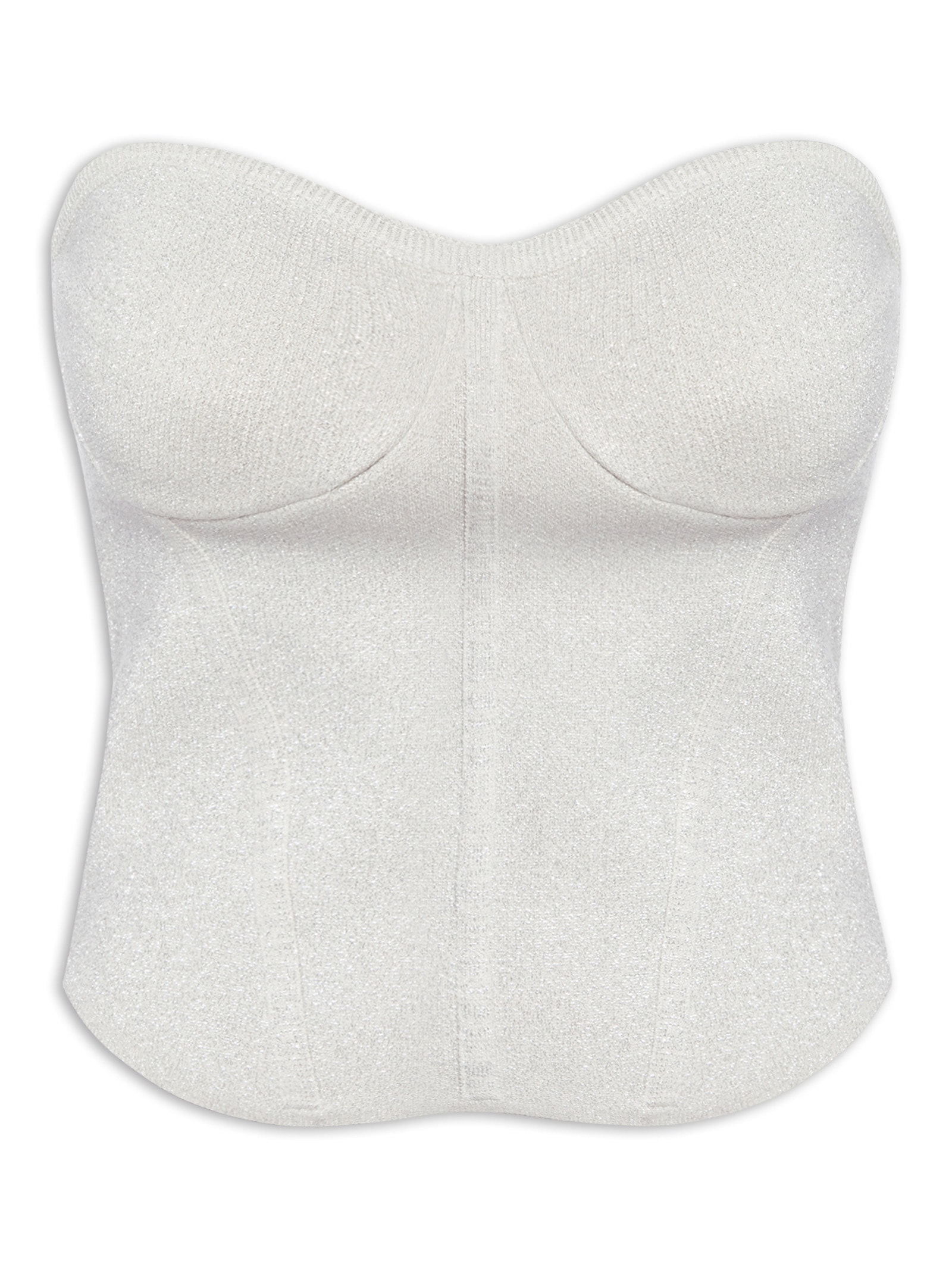 Corselet Tricot Brilho Cinza Dress To