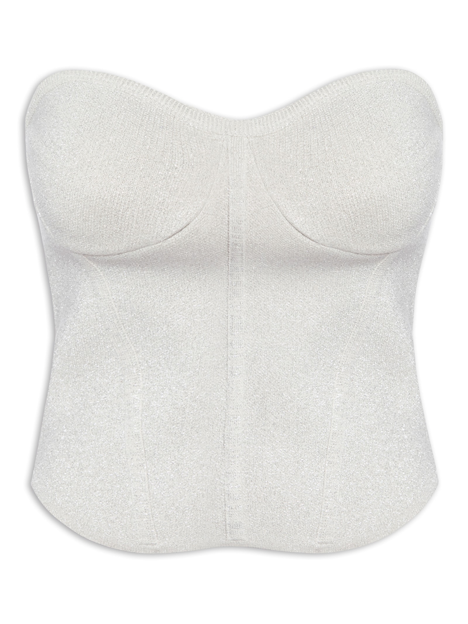 Corselet Tricot Brilho Cinza Dress To