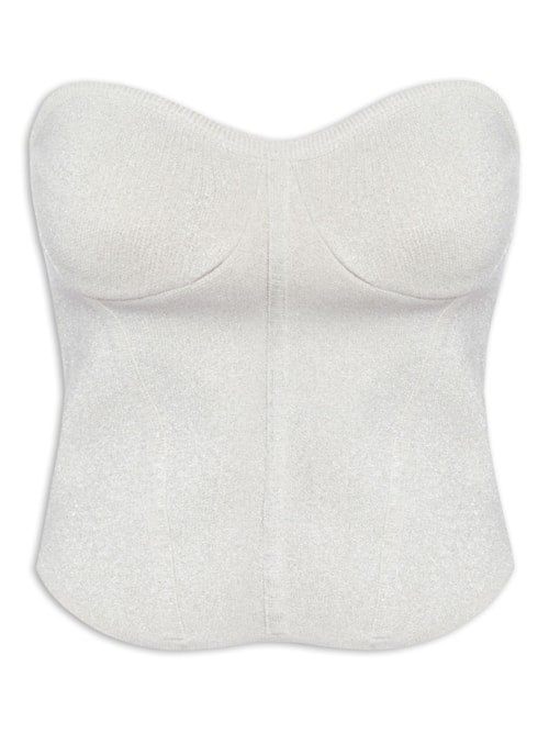 Corselet Tricot Brilho – Cinza