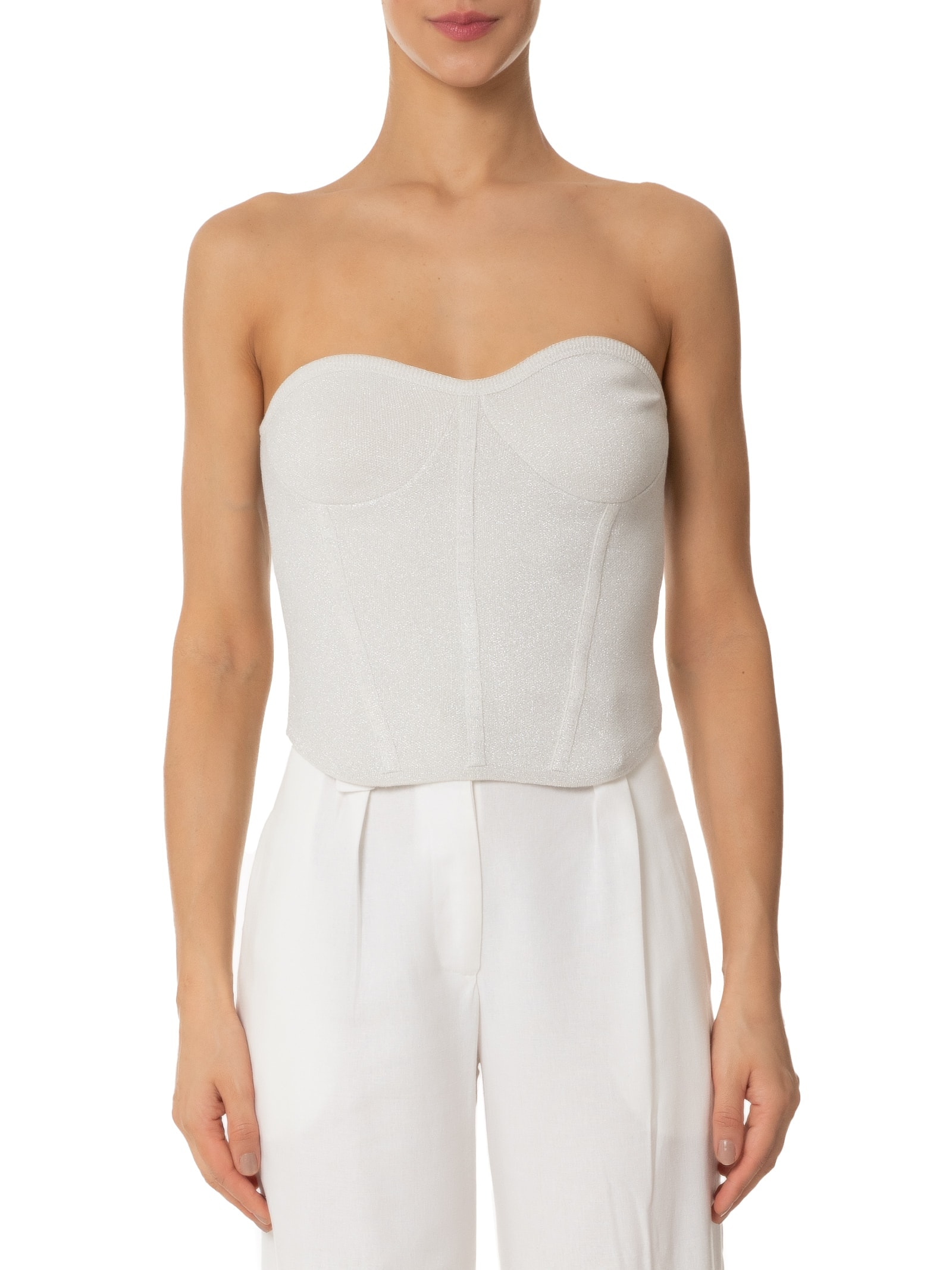 Corselet Tricot Brilho Cinza Dress To