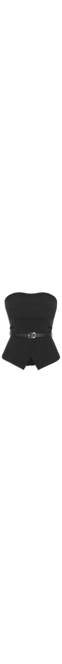 Corset Com Cinto Removível - Preto